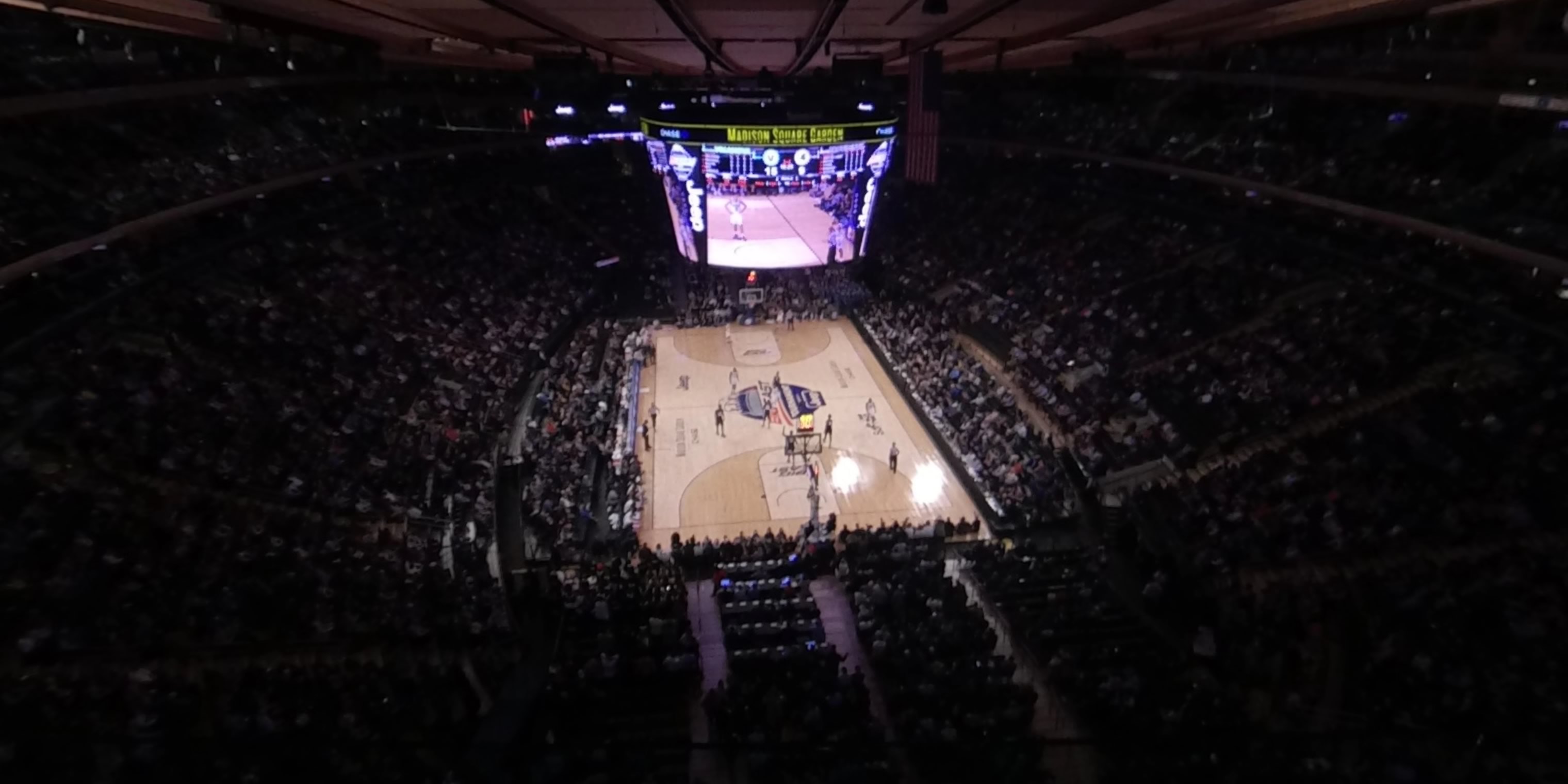 section 319 panoramic seat view  for basketball - madison square garden