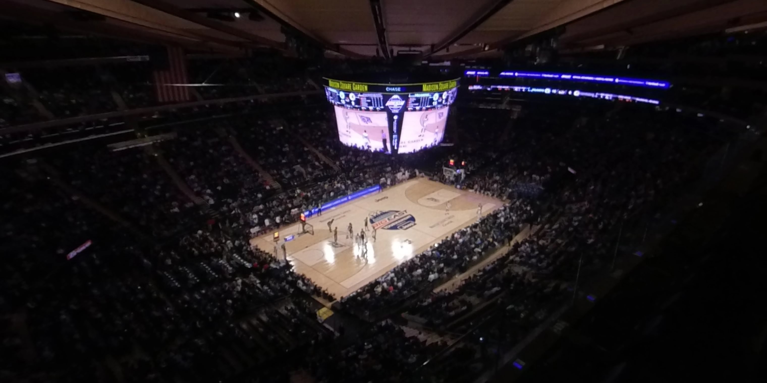 section 323 panoramic seat view  for basketball - madison square garden