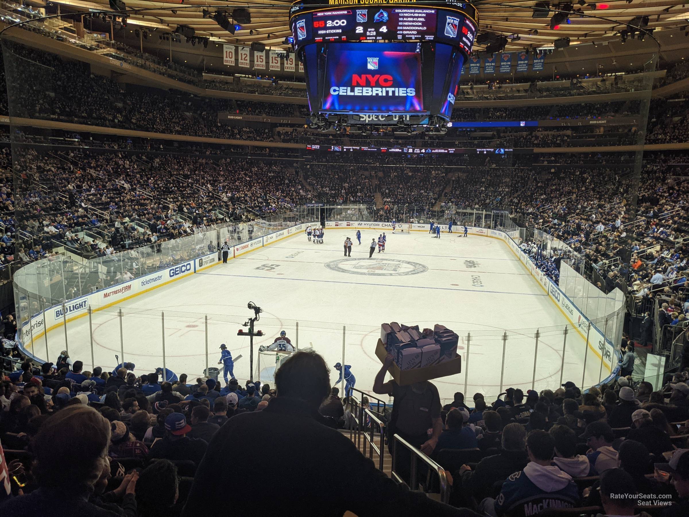 section 102, row 18 seat view  for hockey - madison square garden