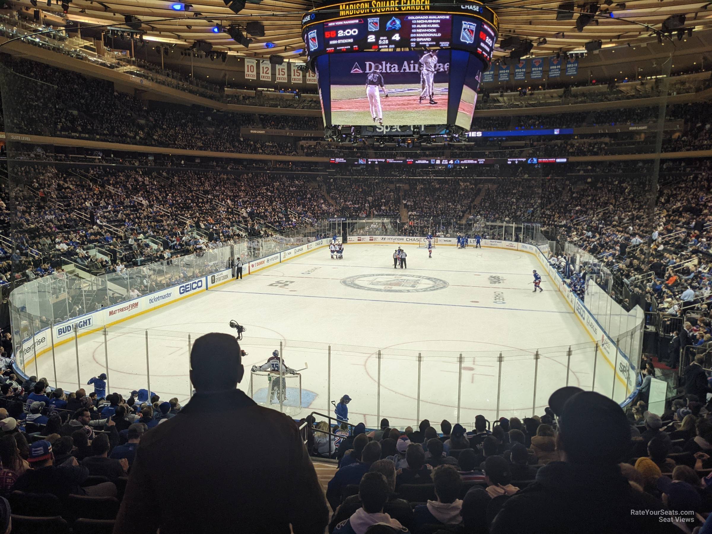 section 103, row 18 seat view  for hockey - madison square garden