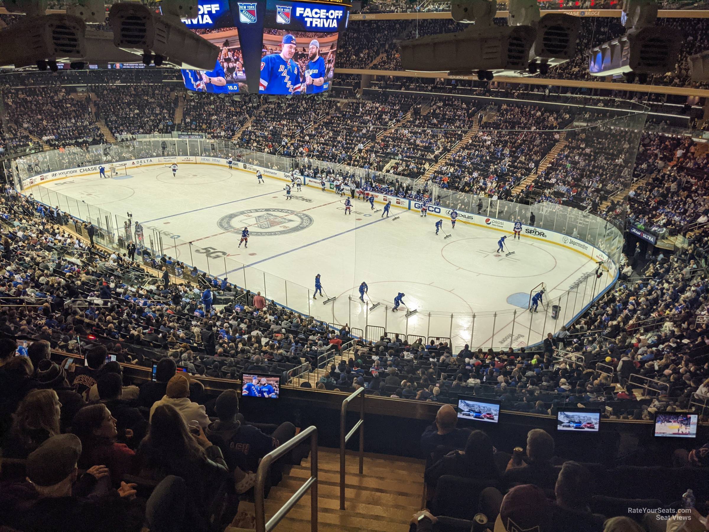 section 201, row 7 seat view  for hockey - madison square garden