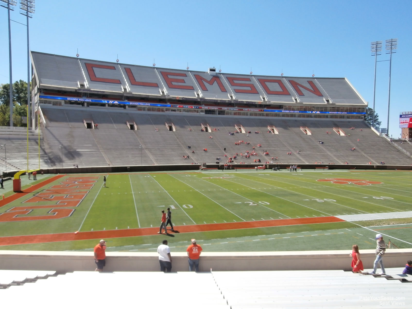 section l, row t seat view  - memorial stadium (clemson)