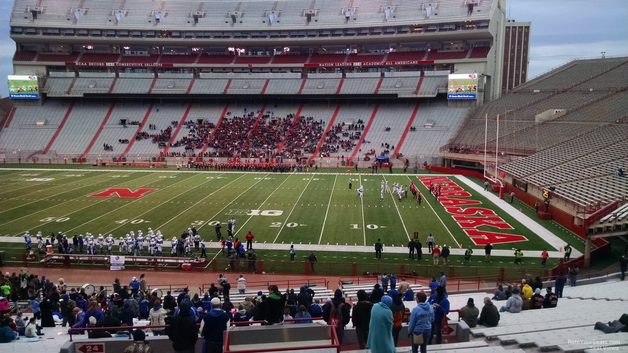 memorial stadium nebraska section 23 rateyourseats com nebraska cornhuskers stadium seating chart