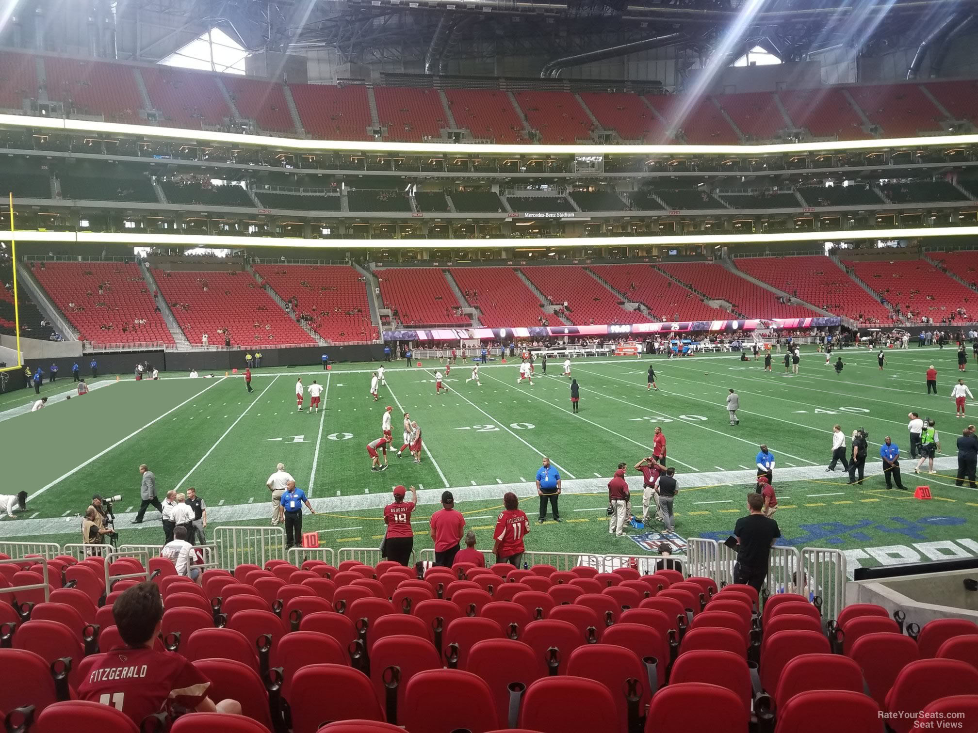 section 131, row 15 seat view  for football - mercedes-benz stadium