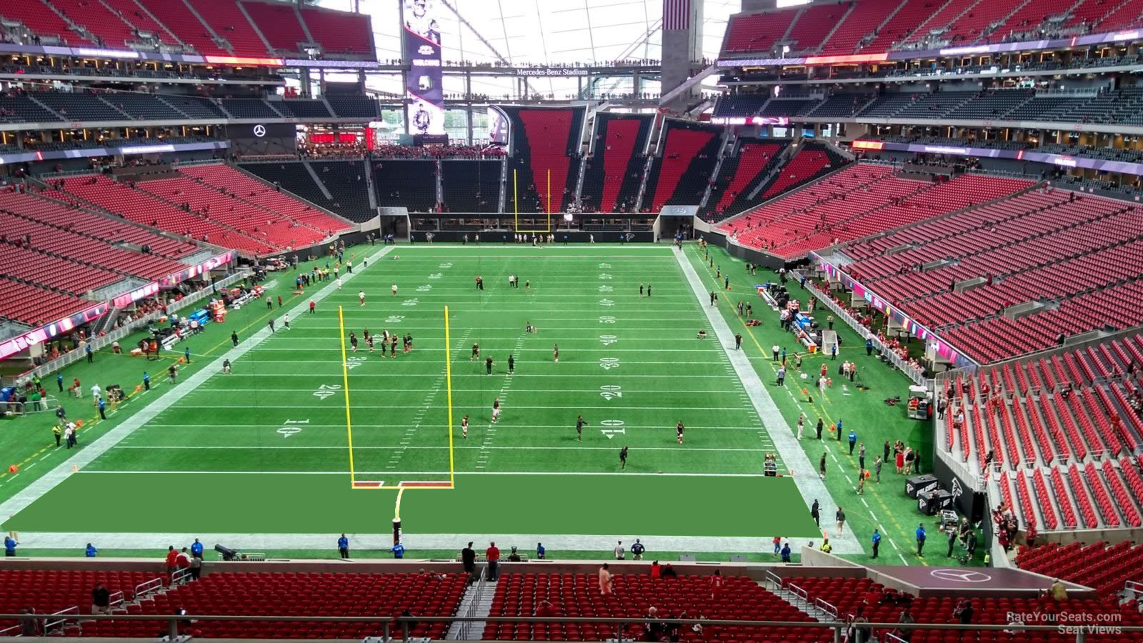 section 223, row 6 seat view  for football - mercedes-benz stadium