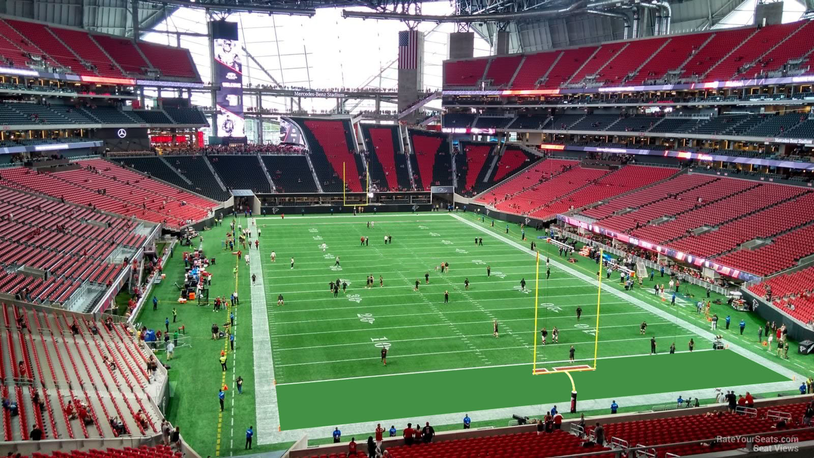 section 226, row 6 seat view  for football - mercedes-benz stadium