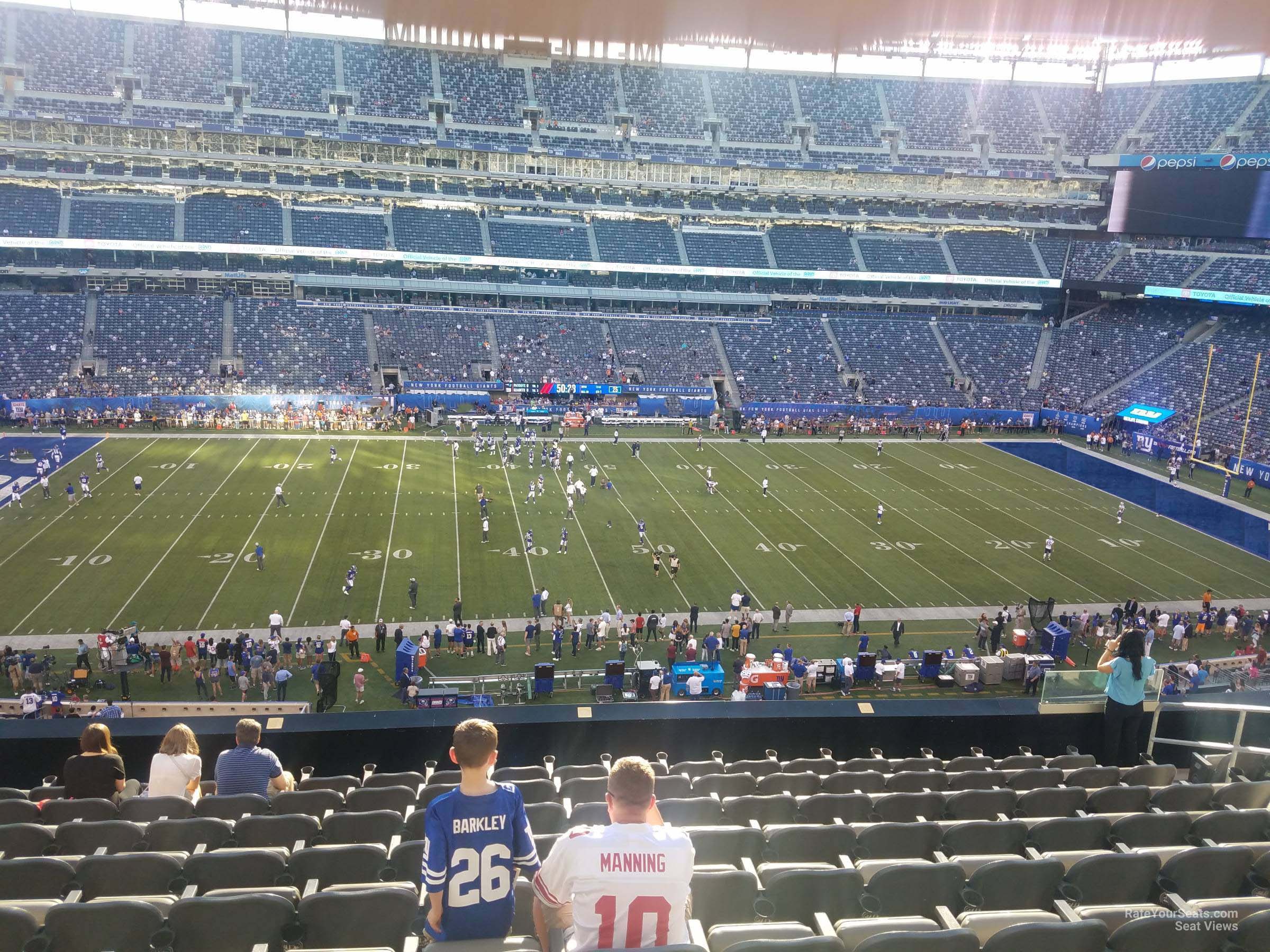 section 215, row 10 seat view  for football - metlife stadium
