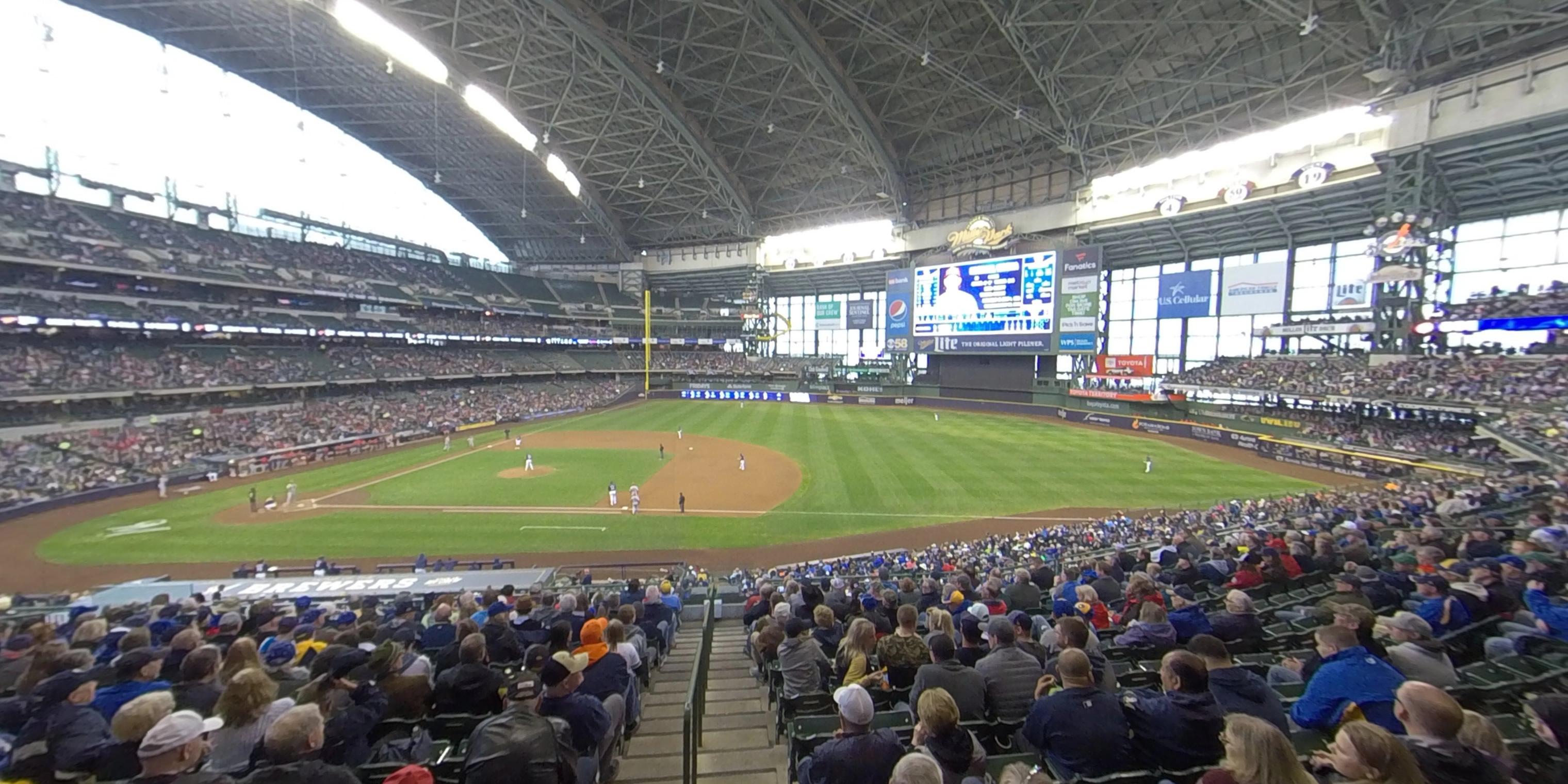 section 211 panoramic seat view  - american family field