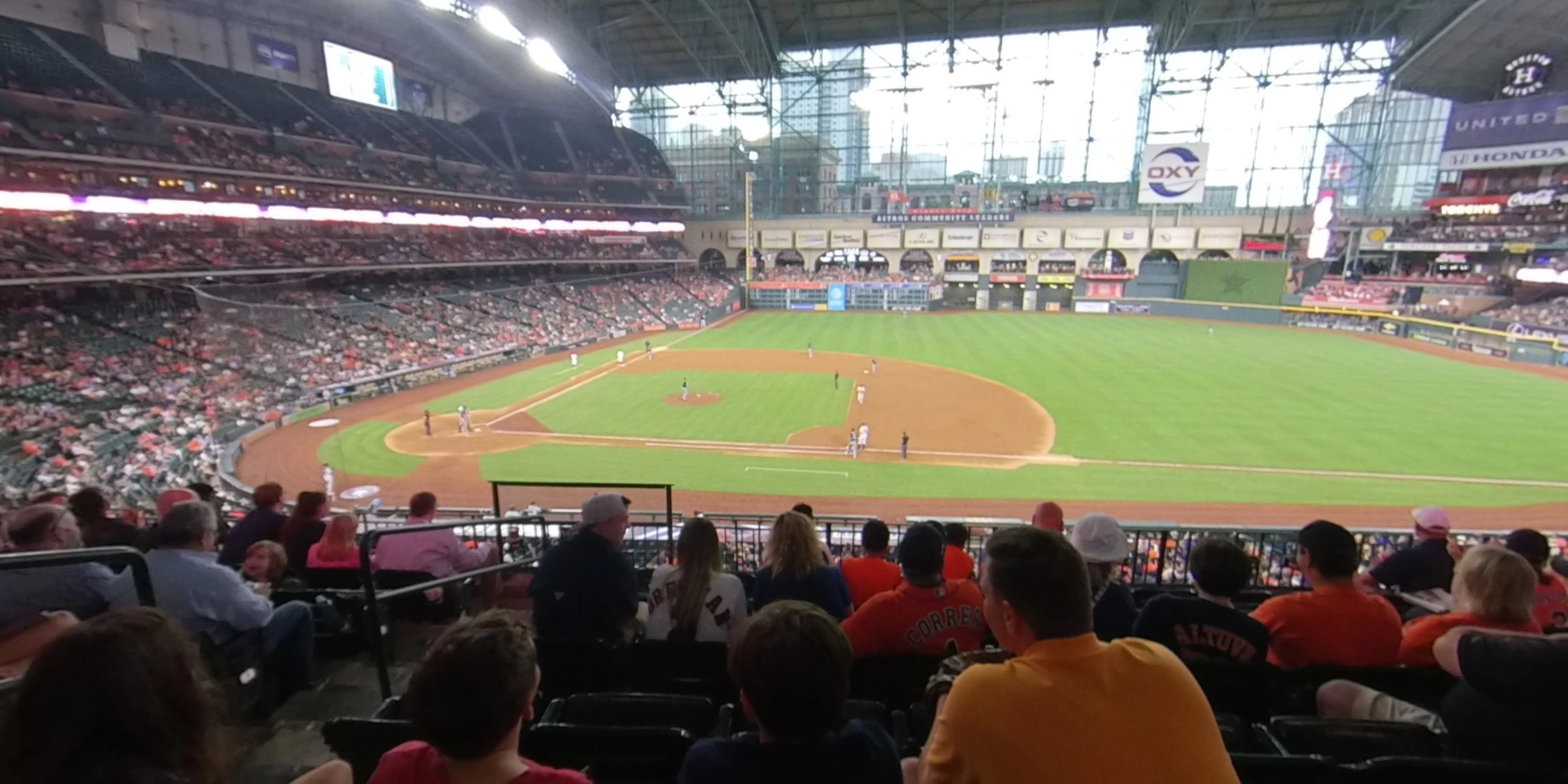 section 225 panoramic seat view  for baseball - minute maid park