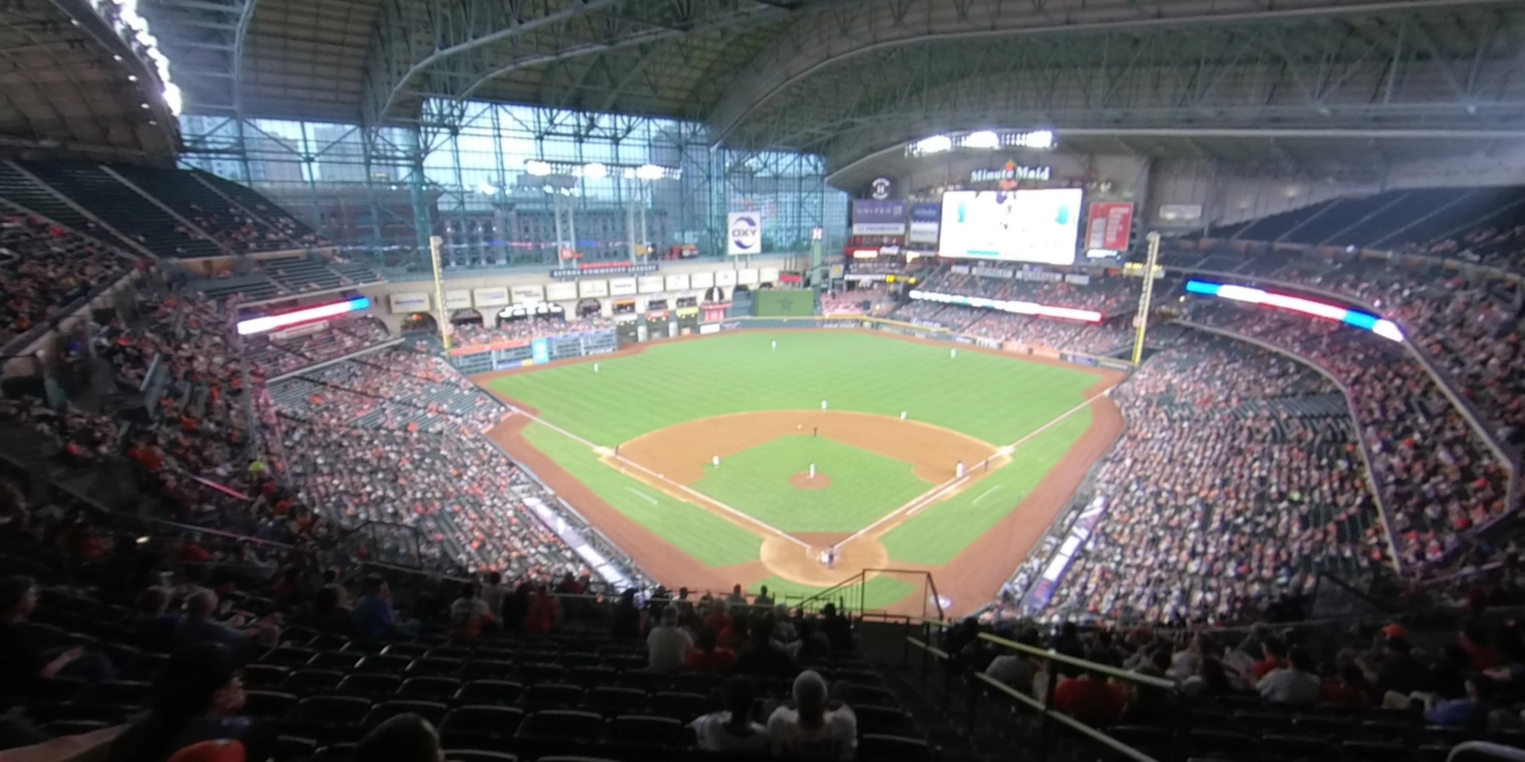 section 418 panoramic seat view  for baseball - minute maid park