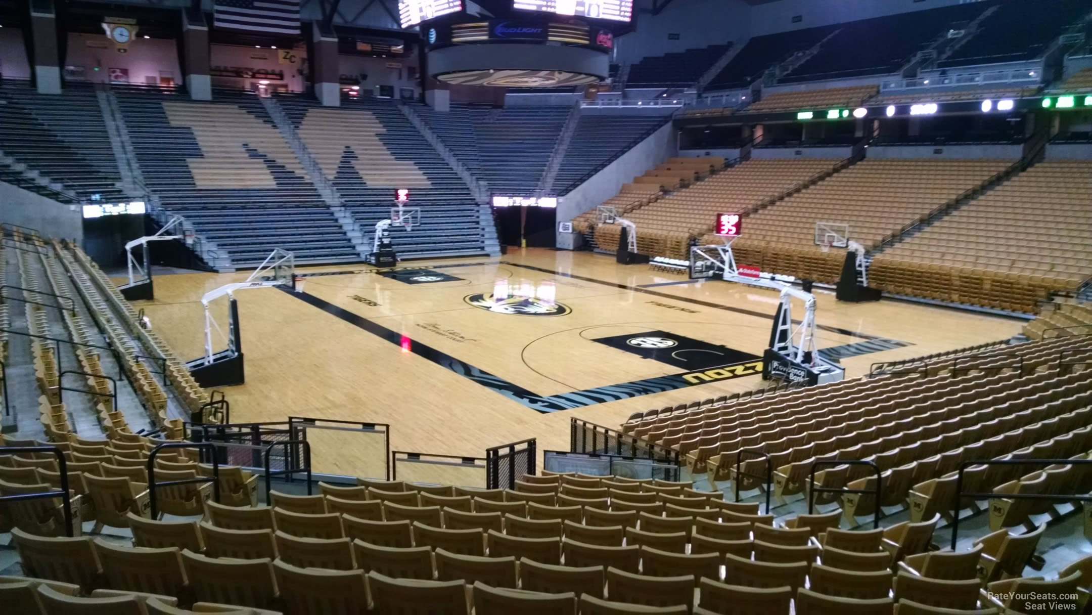 mizzou arena section 109 rateyourseats com mizzou arena seating chart with seat numbers