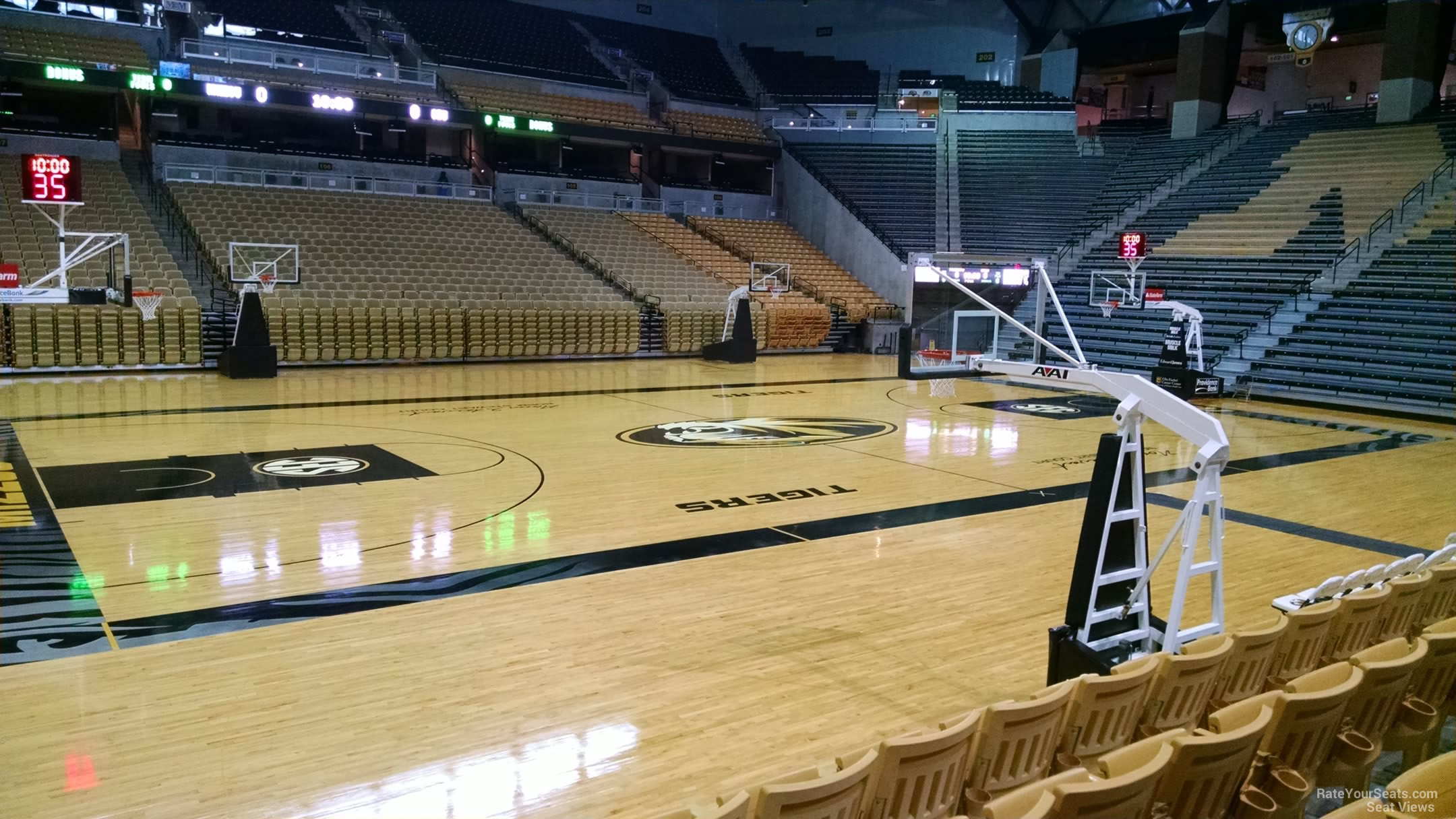 mizzou arena section 114 rateyourseats com mizzou arena seating chart with seat numbers