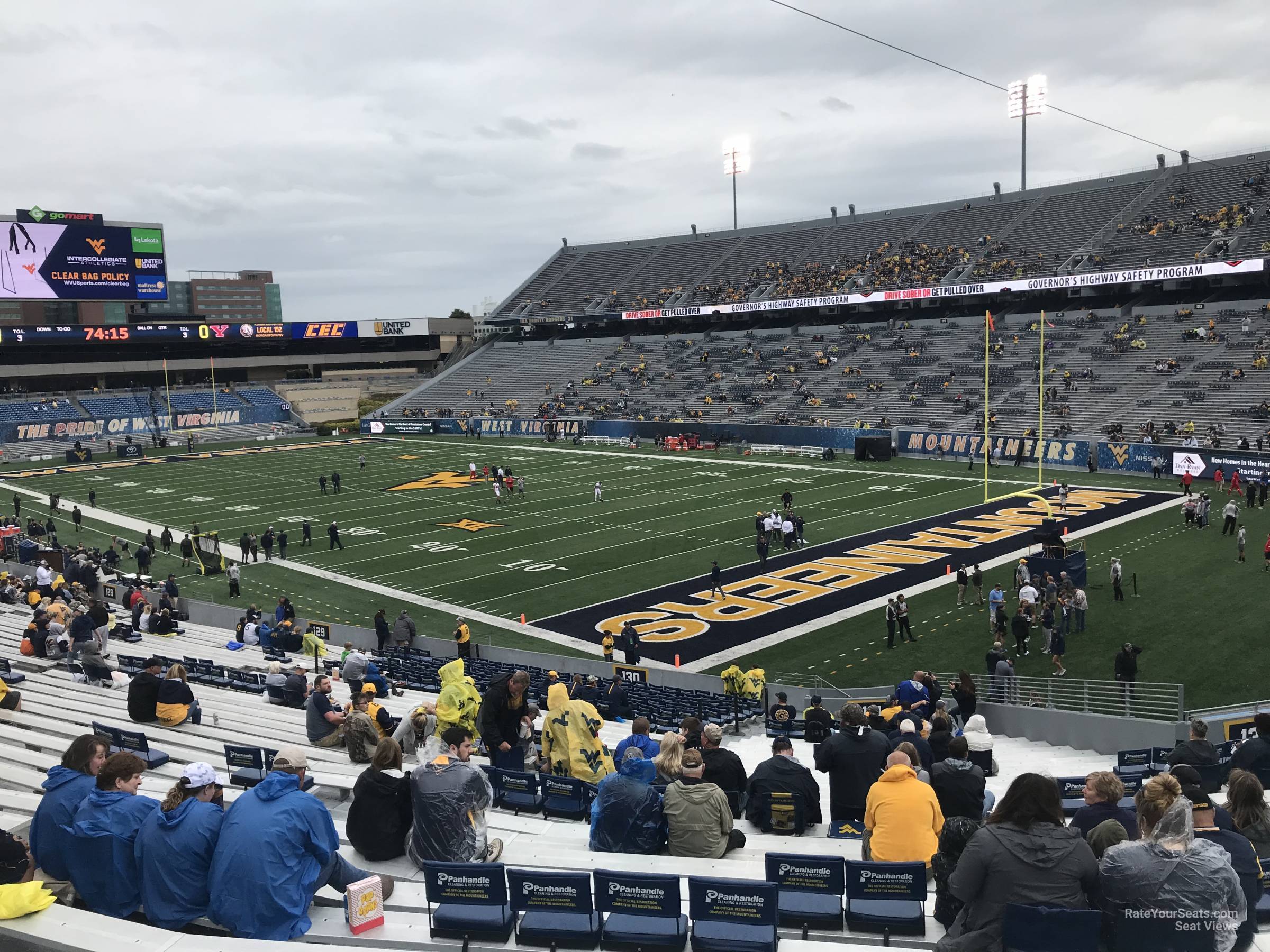 section 131, row 40 seat view  - mountaineer field