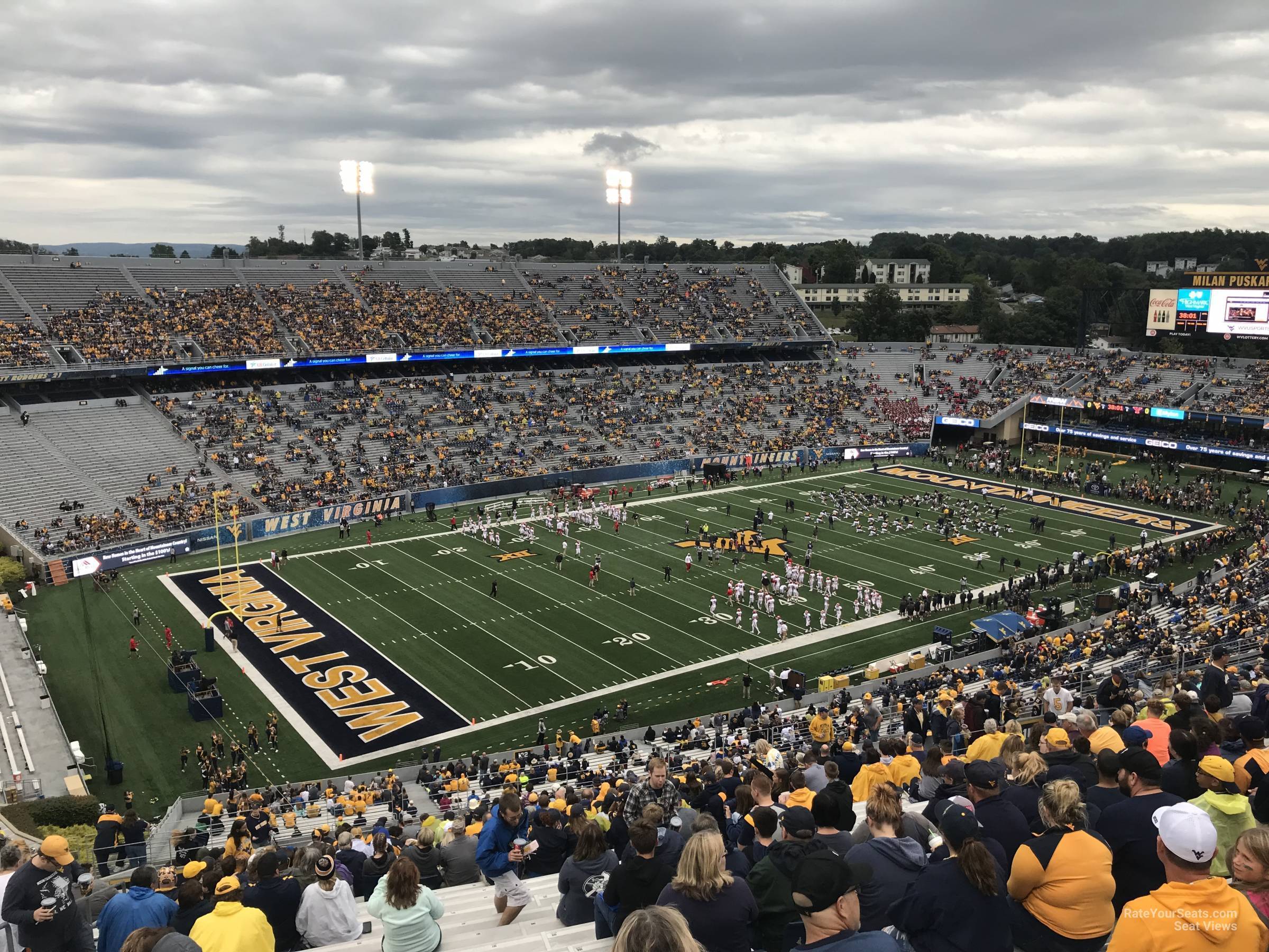 section 213, row 30 seat view  - mountaineer field