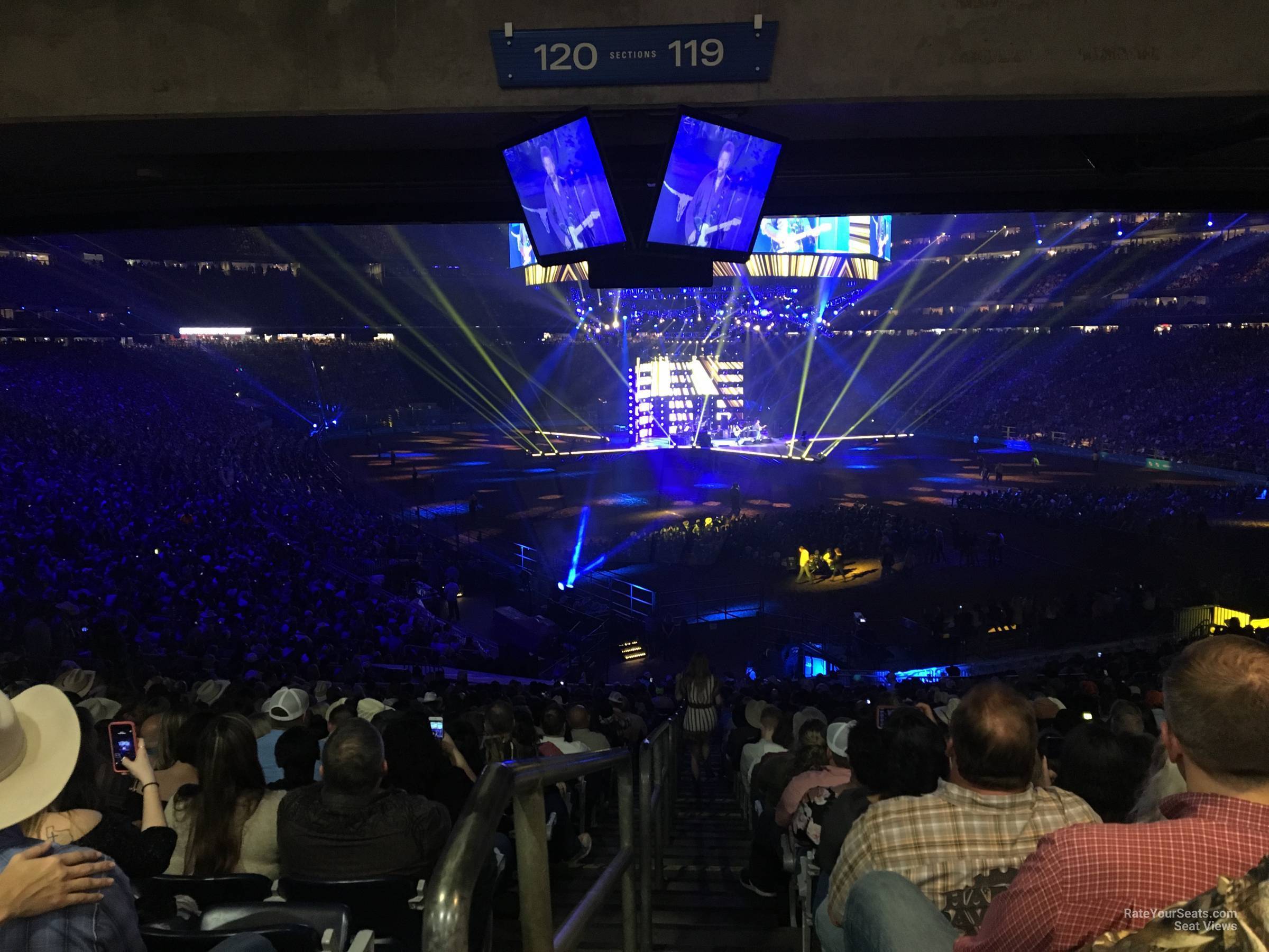 section 120, row hh seat view  for concert - nrg stadium