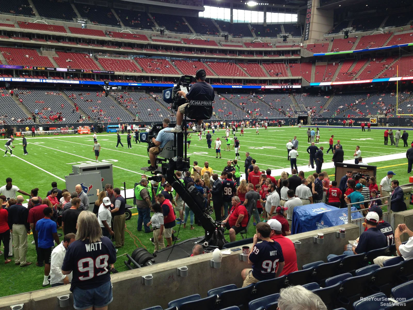 section 109, row c seat view  for football - nrg stadium