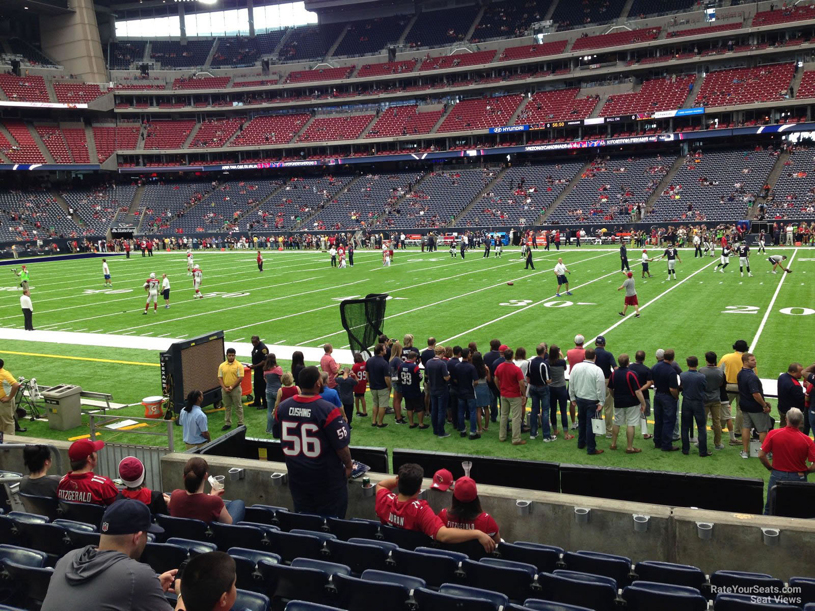section 124, row c seat view  for football - nrg stadium
