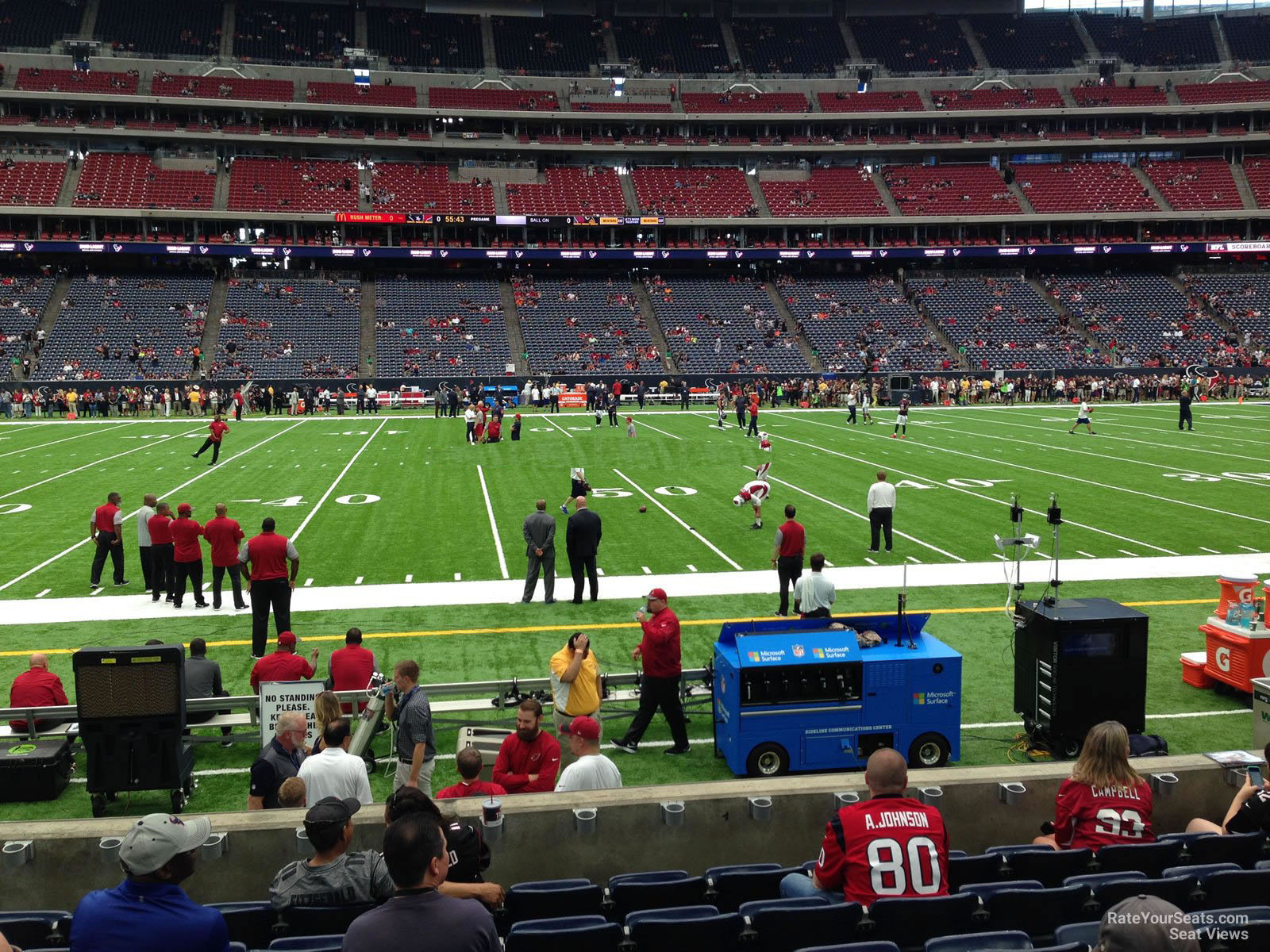 section 127, row c seat view  for football - nrg stadium
