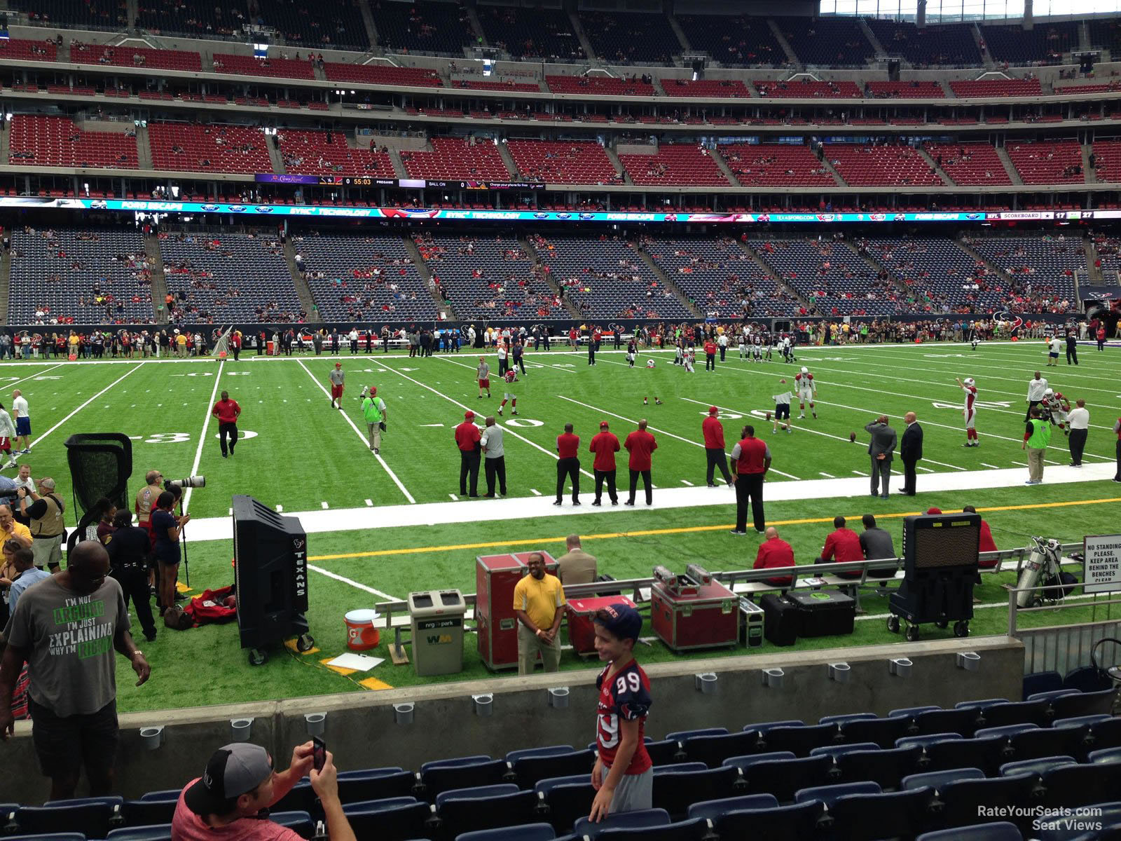 section 128, row c seat view  for football - nrg stadium