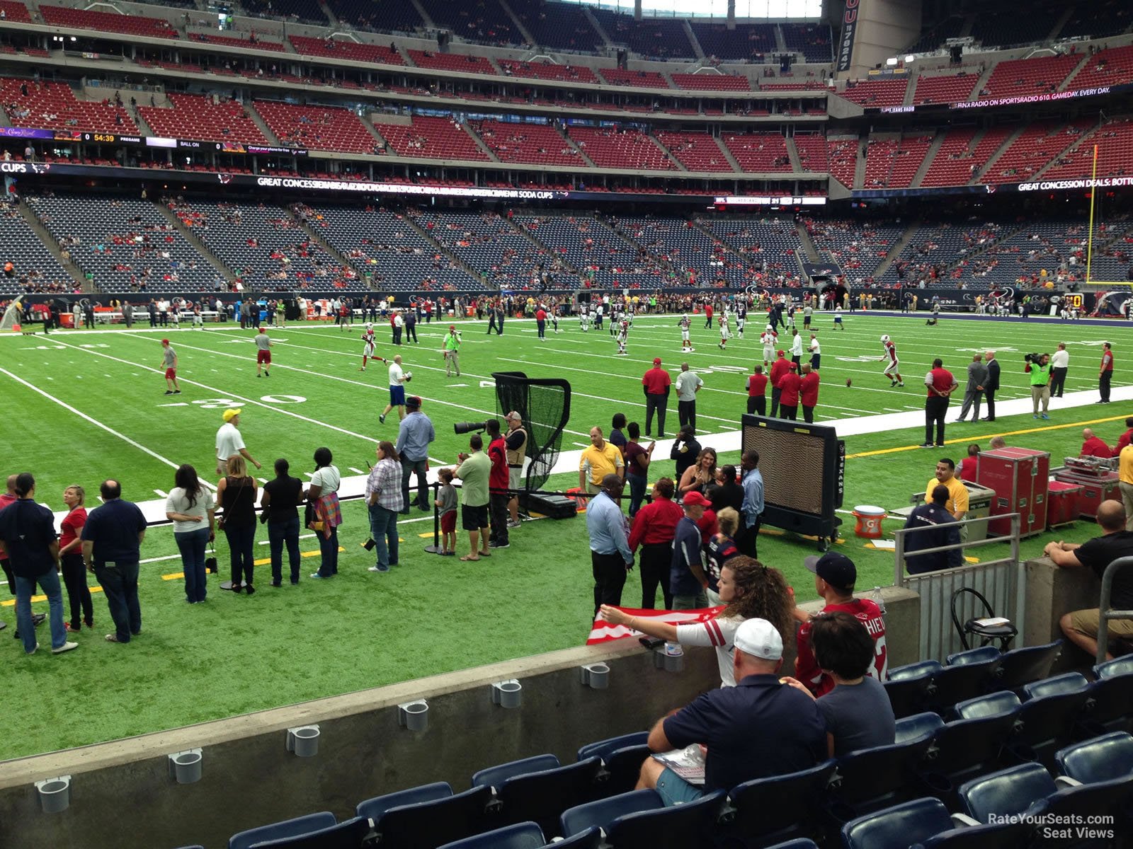 section 129, row c seat view  for football - nrg stadium
