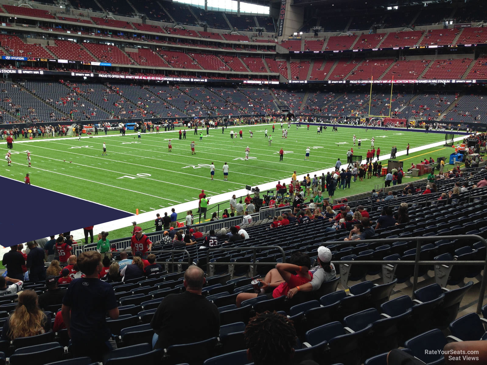 section 132, row c seat view  for football - nrg stadium