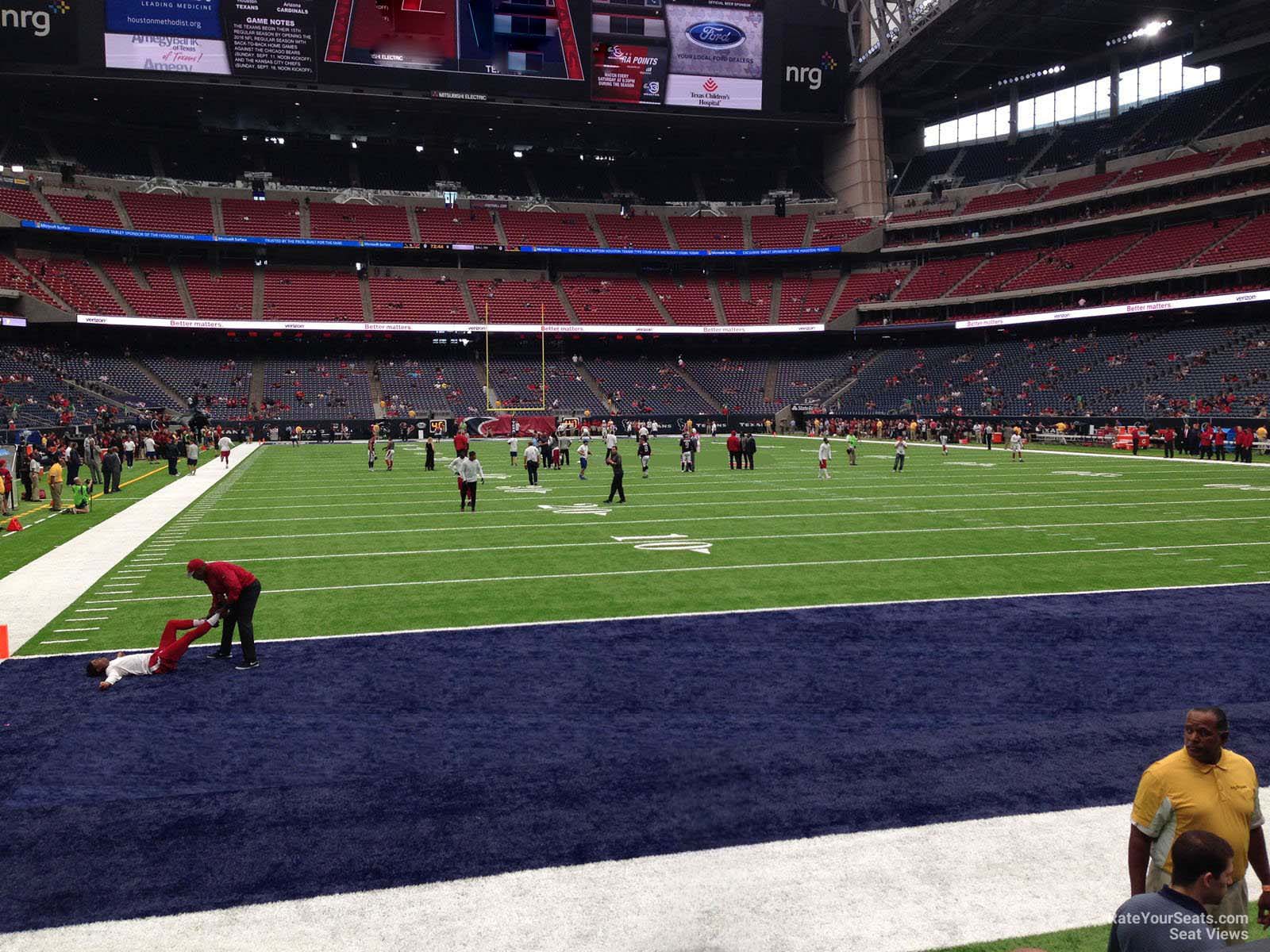 section 138, row c seat view  for football - nrg stadium