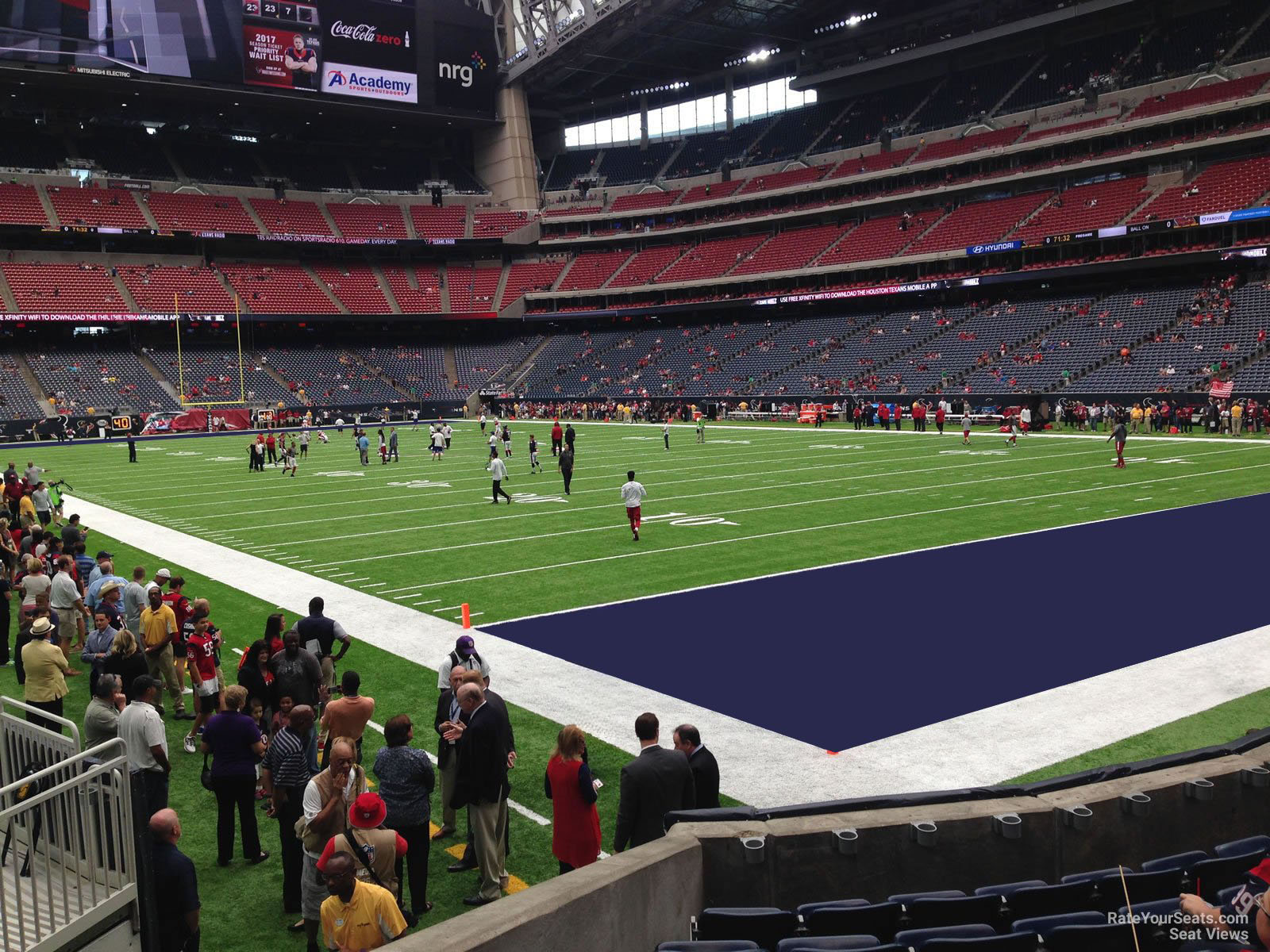 section 140, row h seat view  for football - nrg stadium