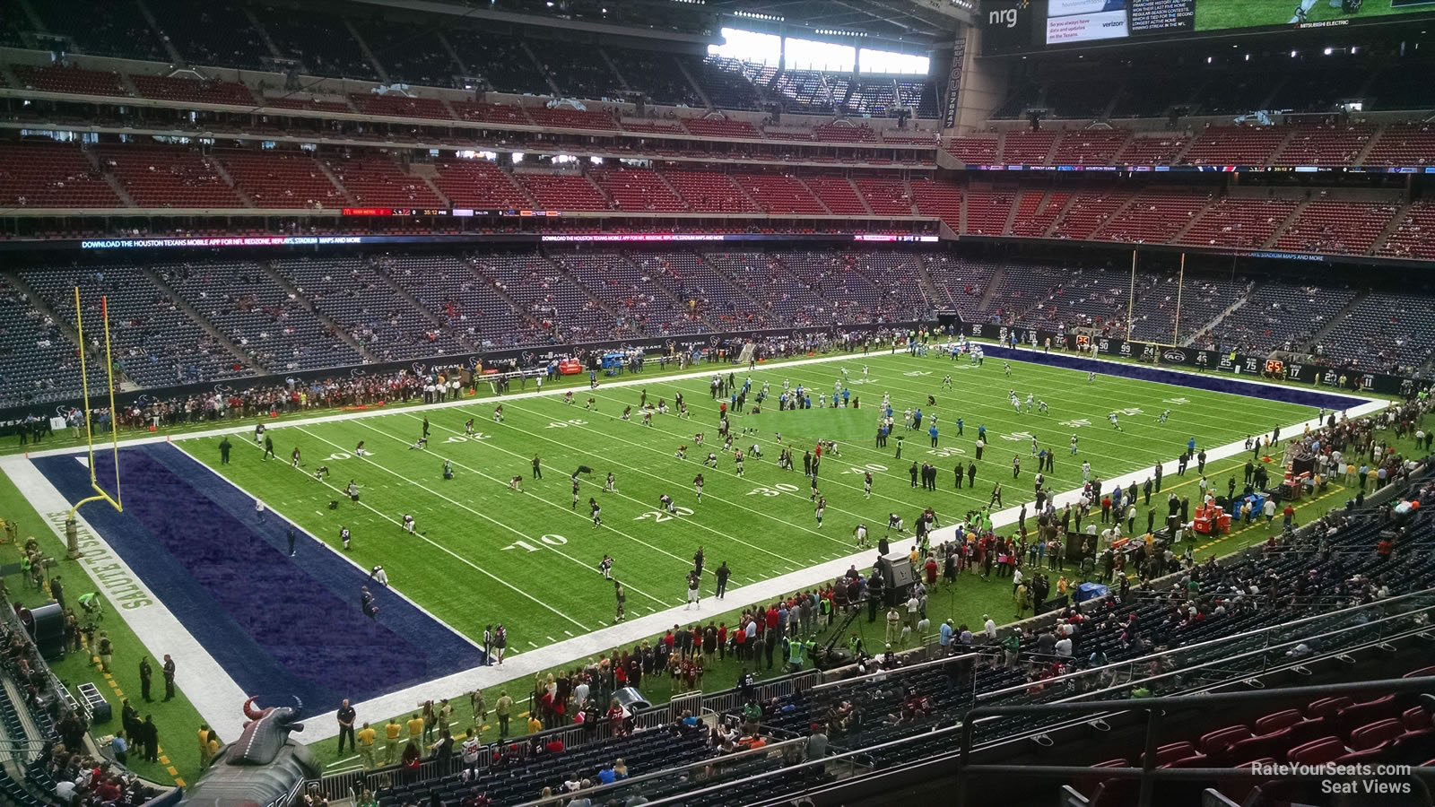 section 315, row l seat view  for football - nrg stadium