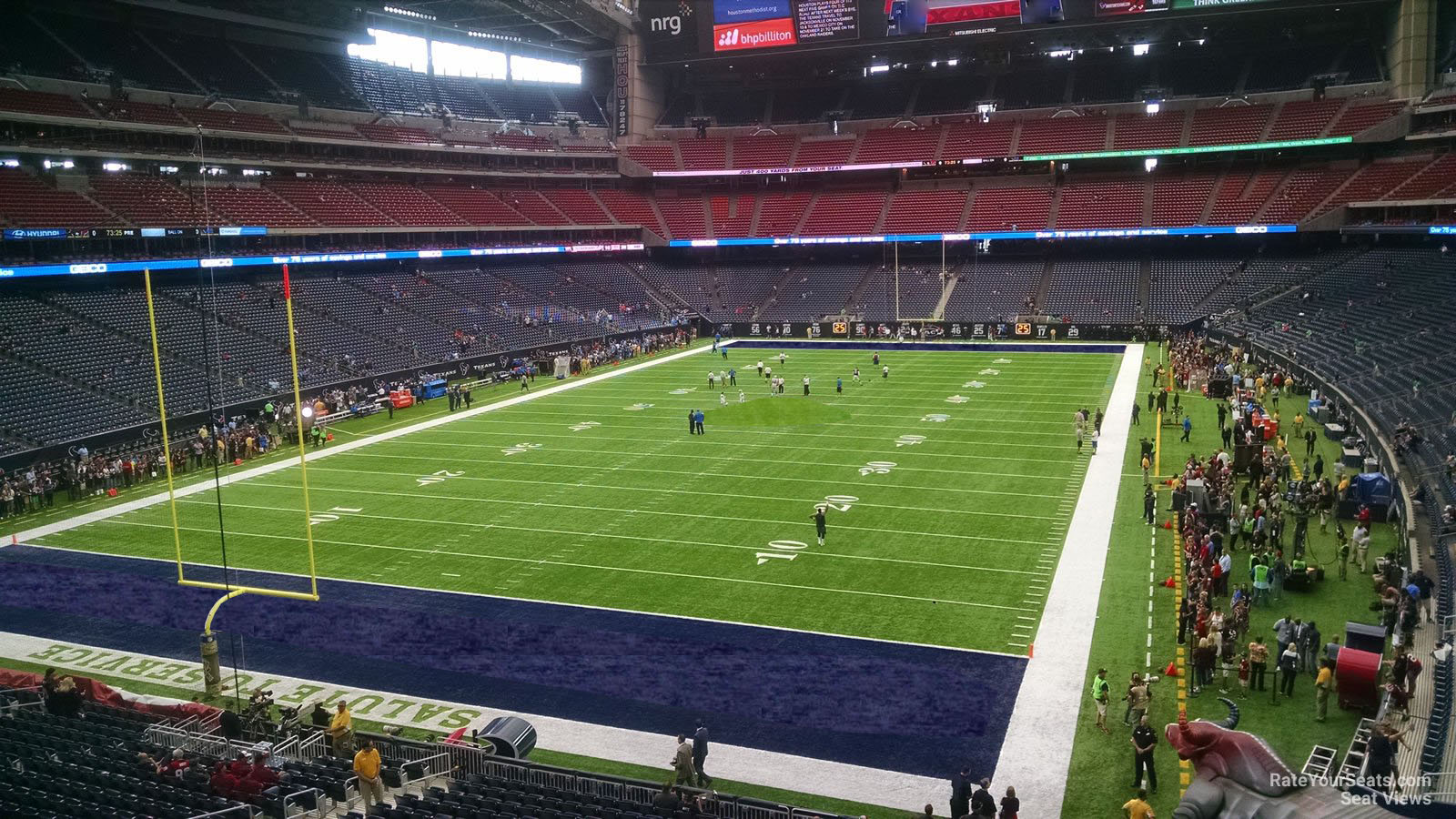 section 321, row a seat view  for football - nrg stadium