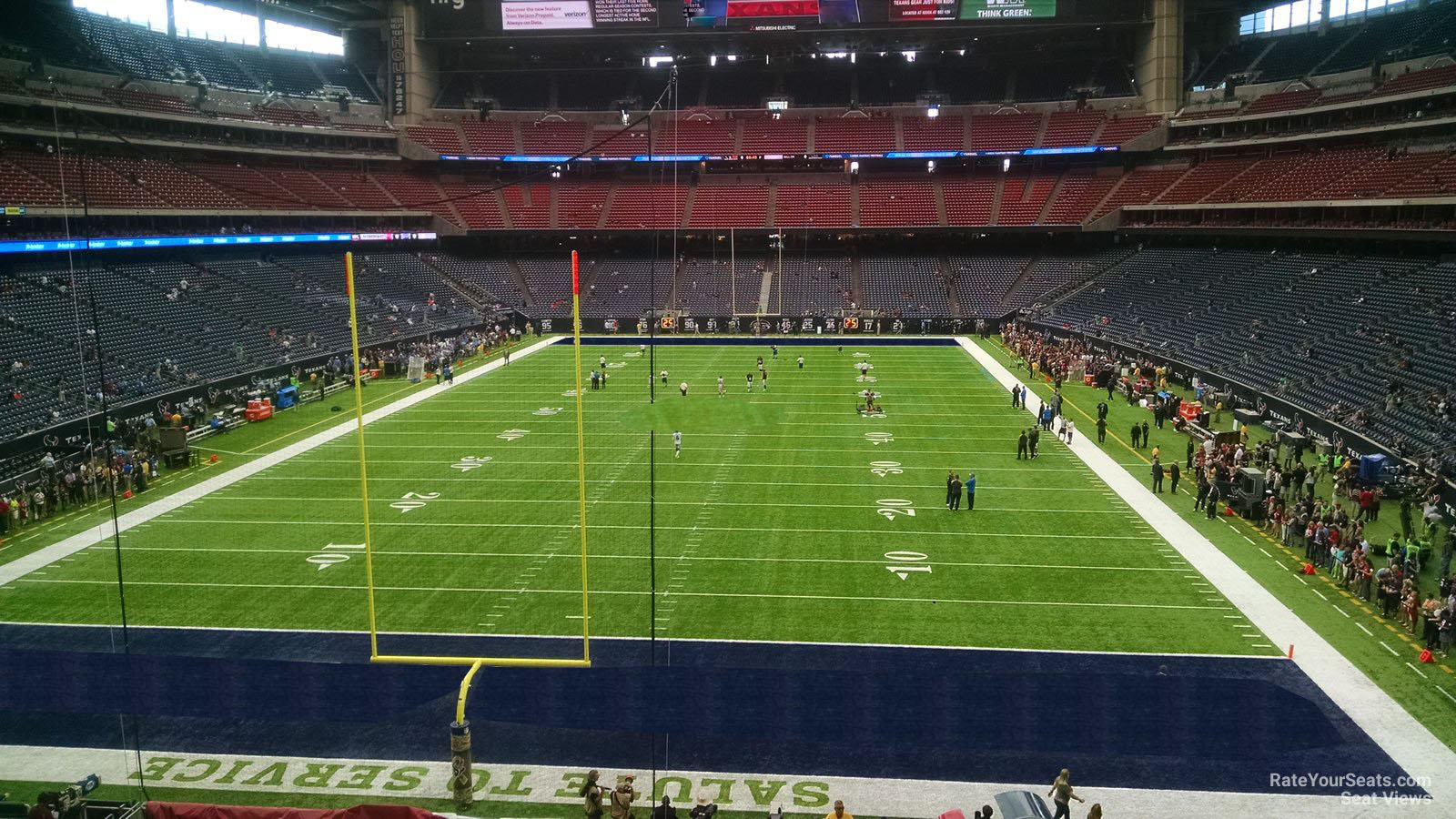section 323, row a seat view  for football - nrg stadium