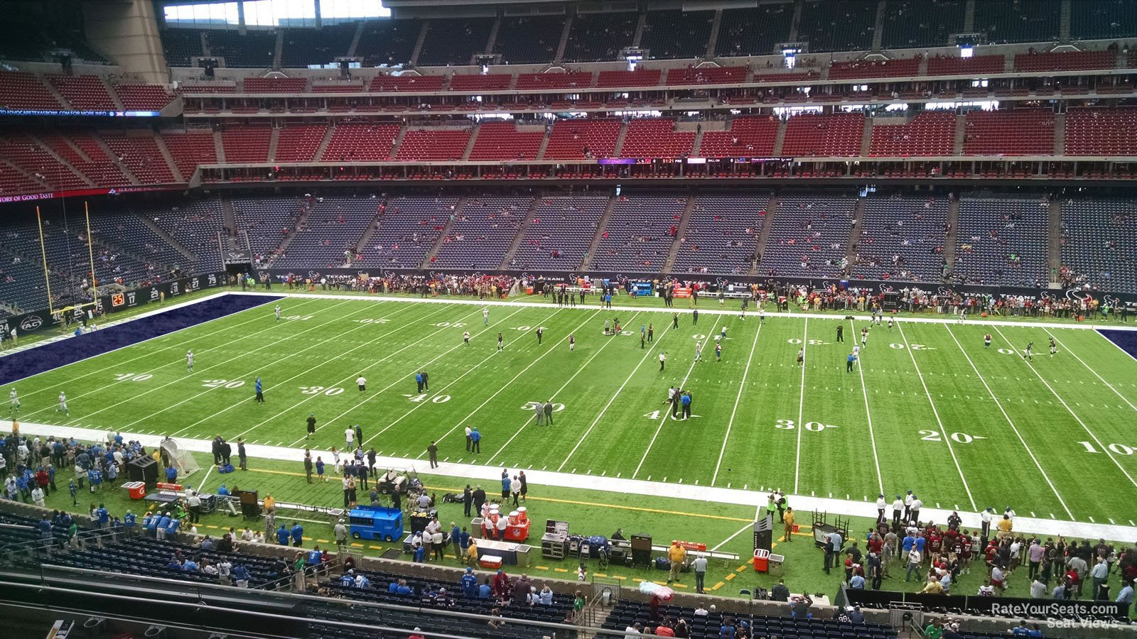 section 336, row l seat view  for football - nrg stadium