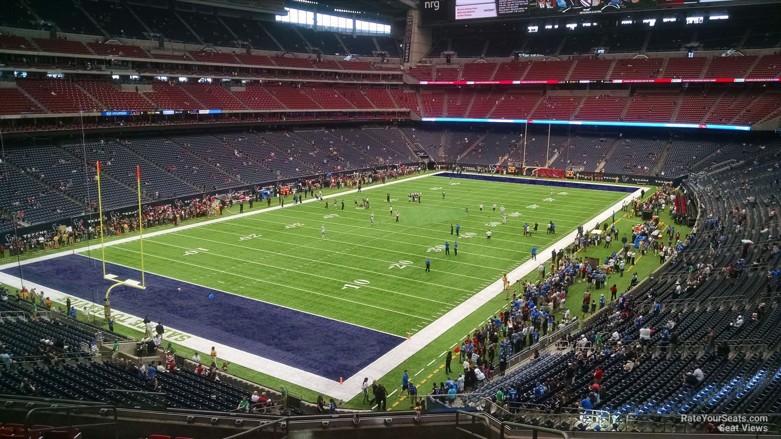 section 346, row l seat view  for football - nrg stadium