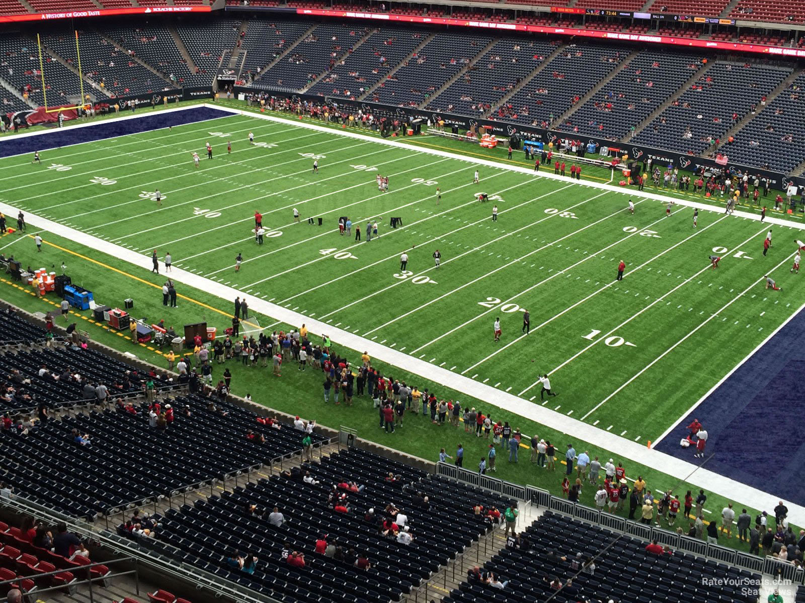 section 503, row h seat view  for football - nrg stadium
