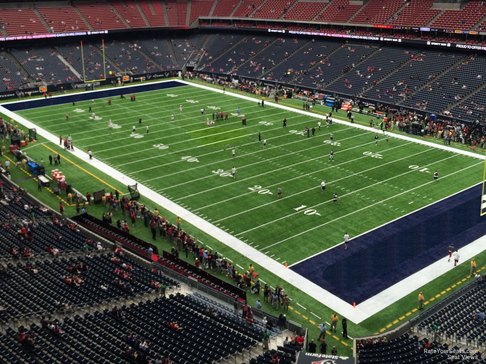 section 527, row h seat view  for football - nrg stadium