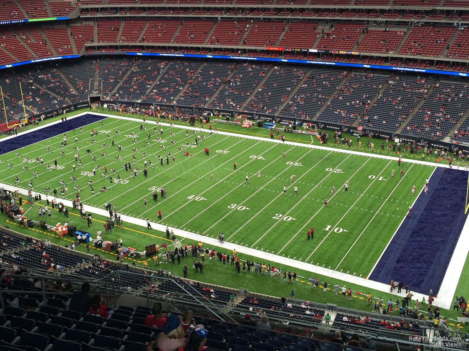 section 602, row p seat view  for football - nrg stadium