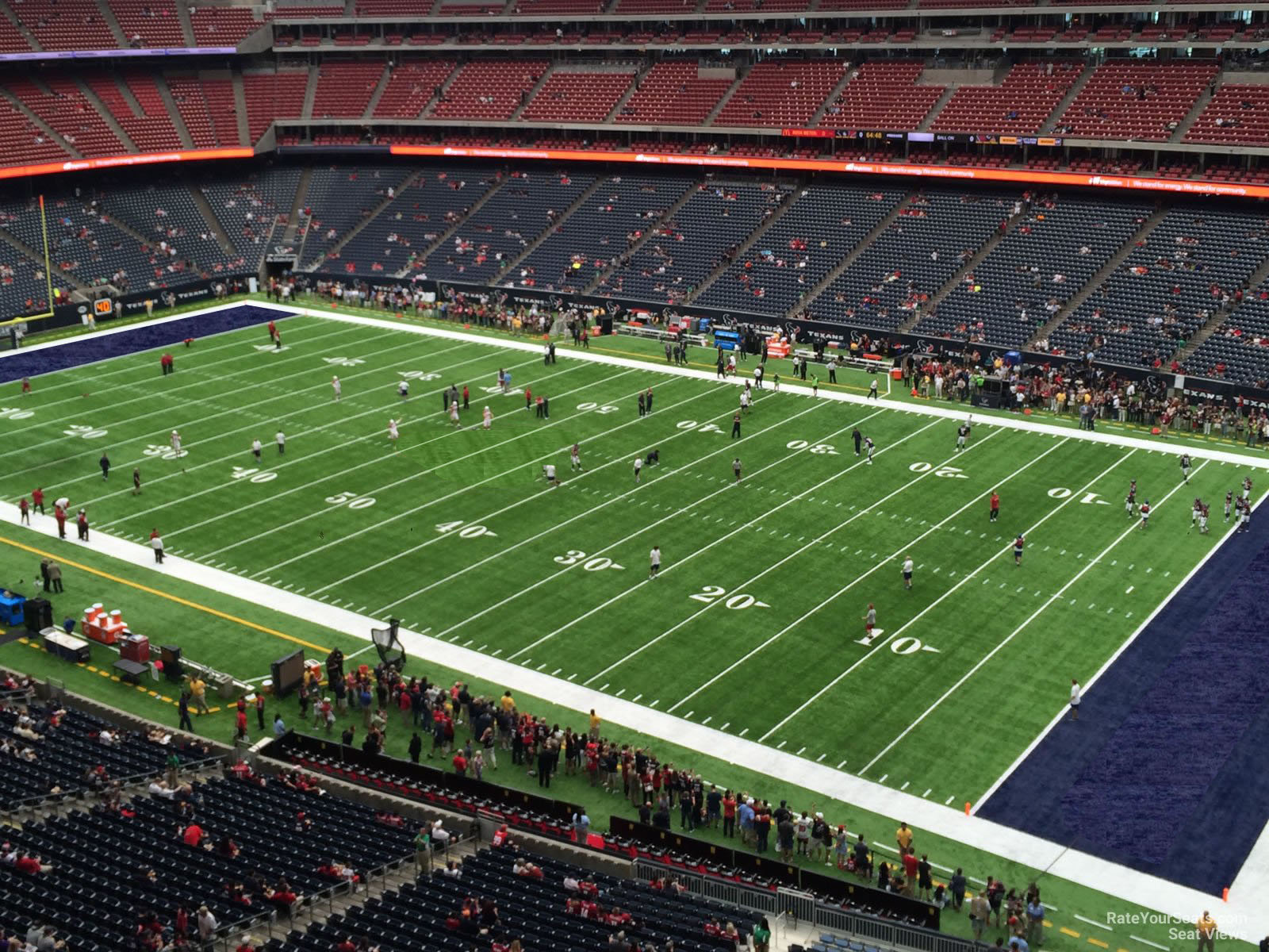 section 603, row p seat view  for football - nrg stadium