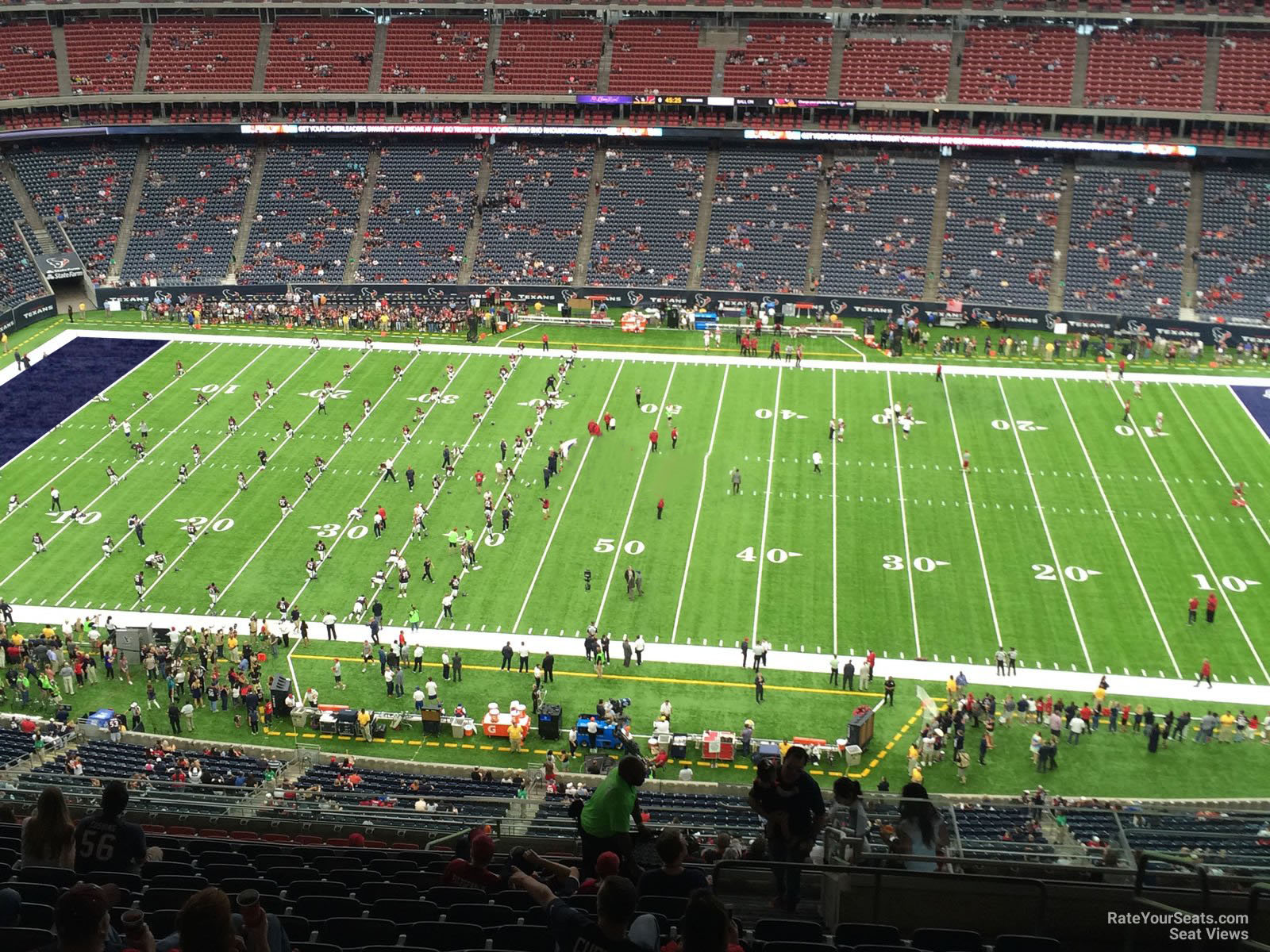 section 608, row p seat view  for football - nrg stadium