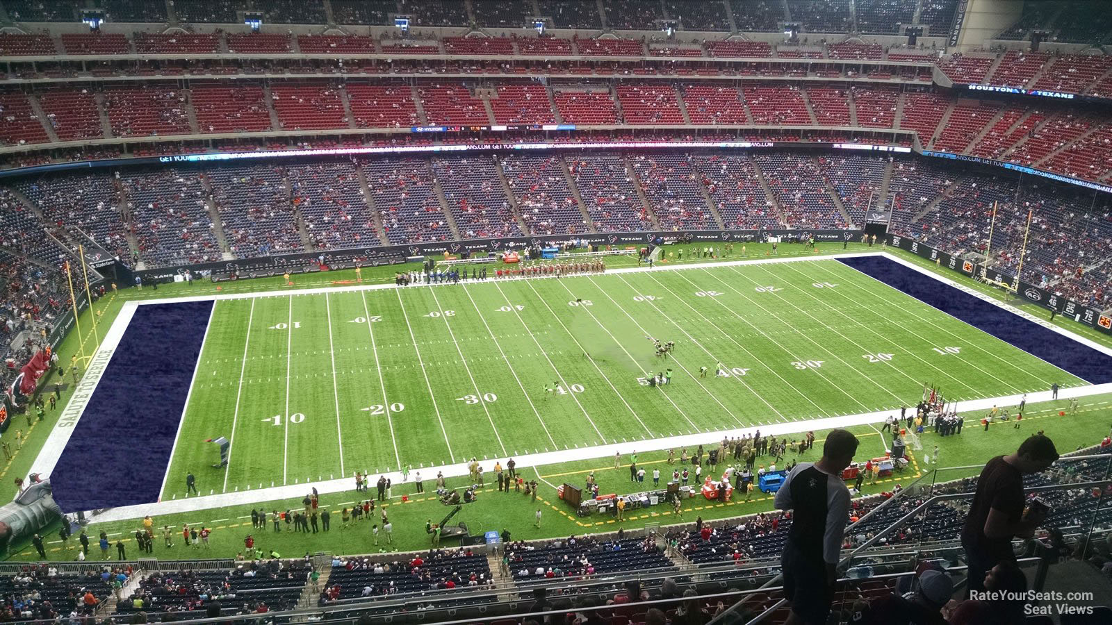 section 611, row f seat view  for football - nrg stadium