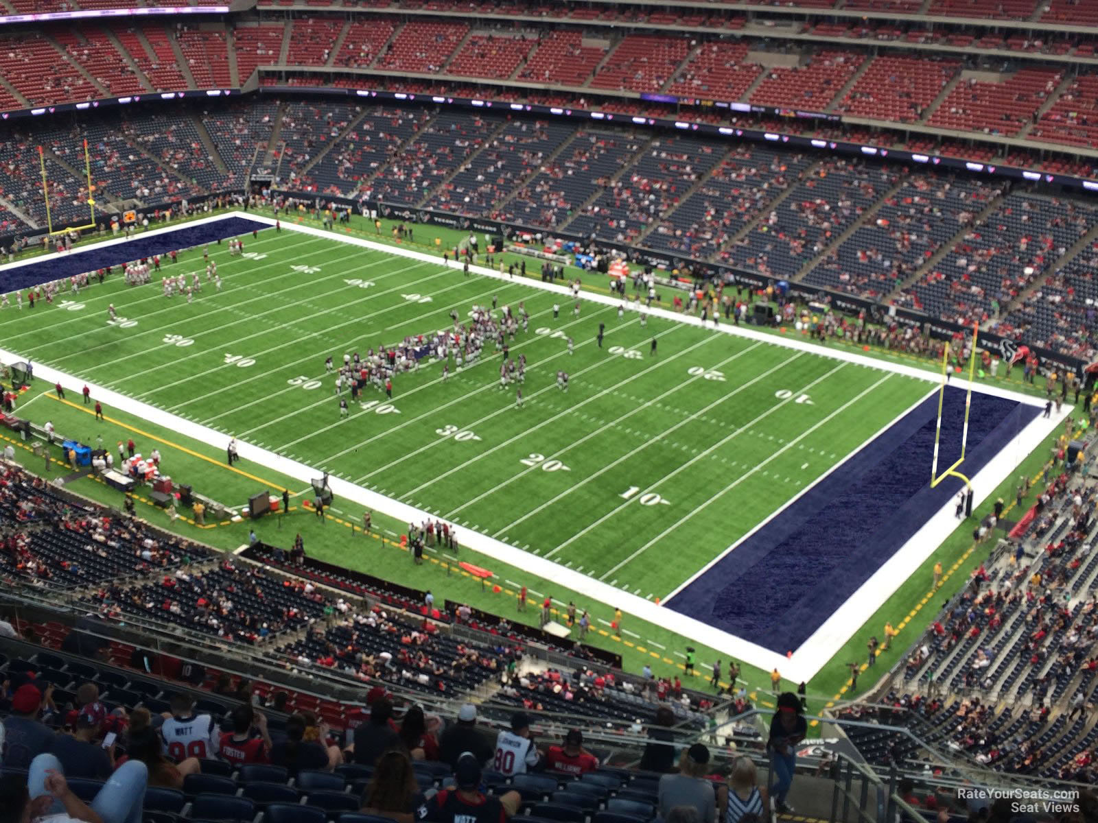 section 628, row p seat view  for football - nrg stadium