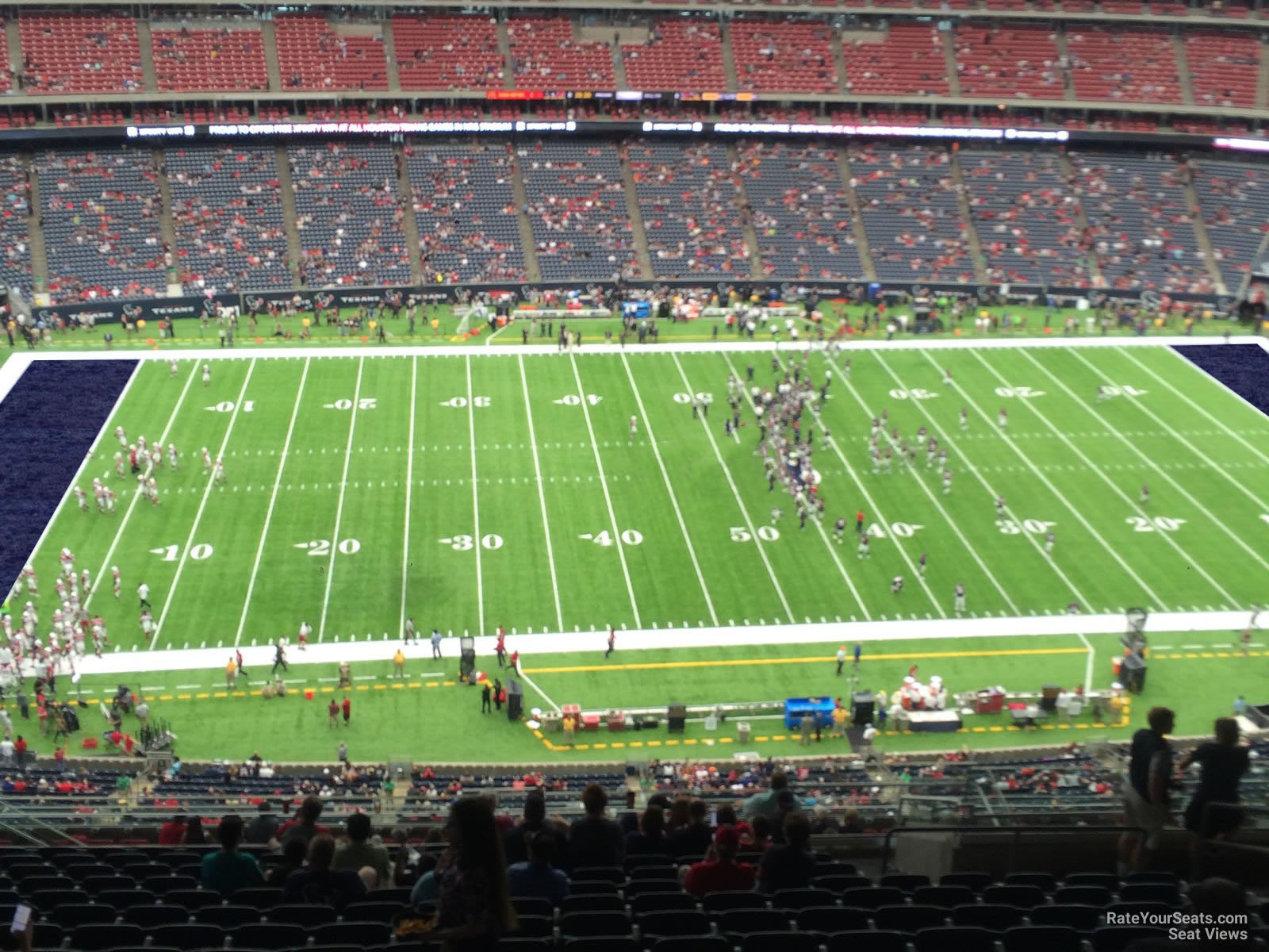 section 635, row p seat view  for football - nrg stadium