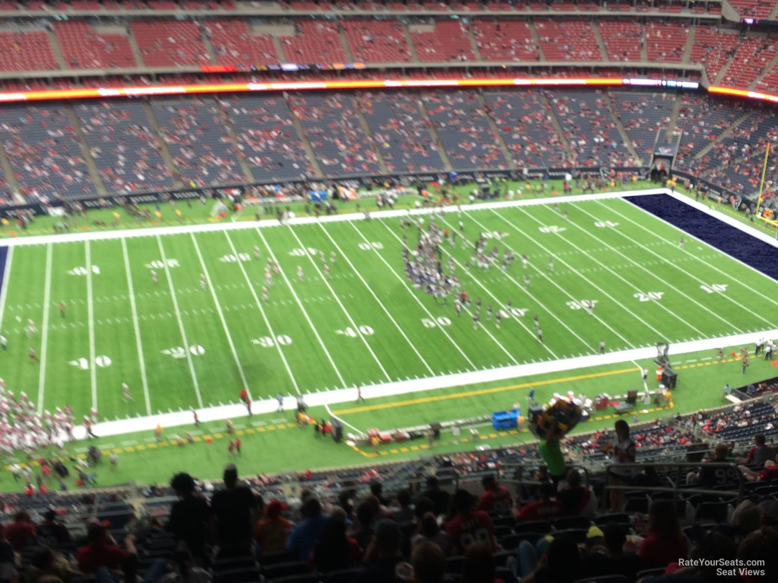 section 636, row p seat view  for football - nrg stadium