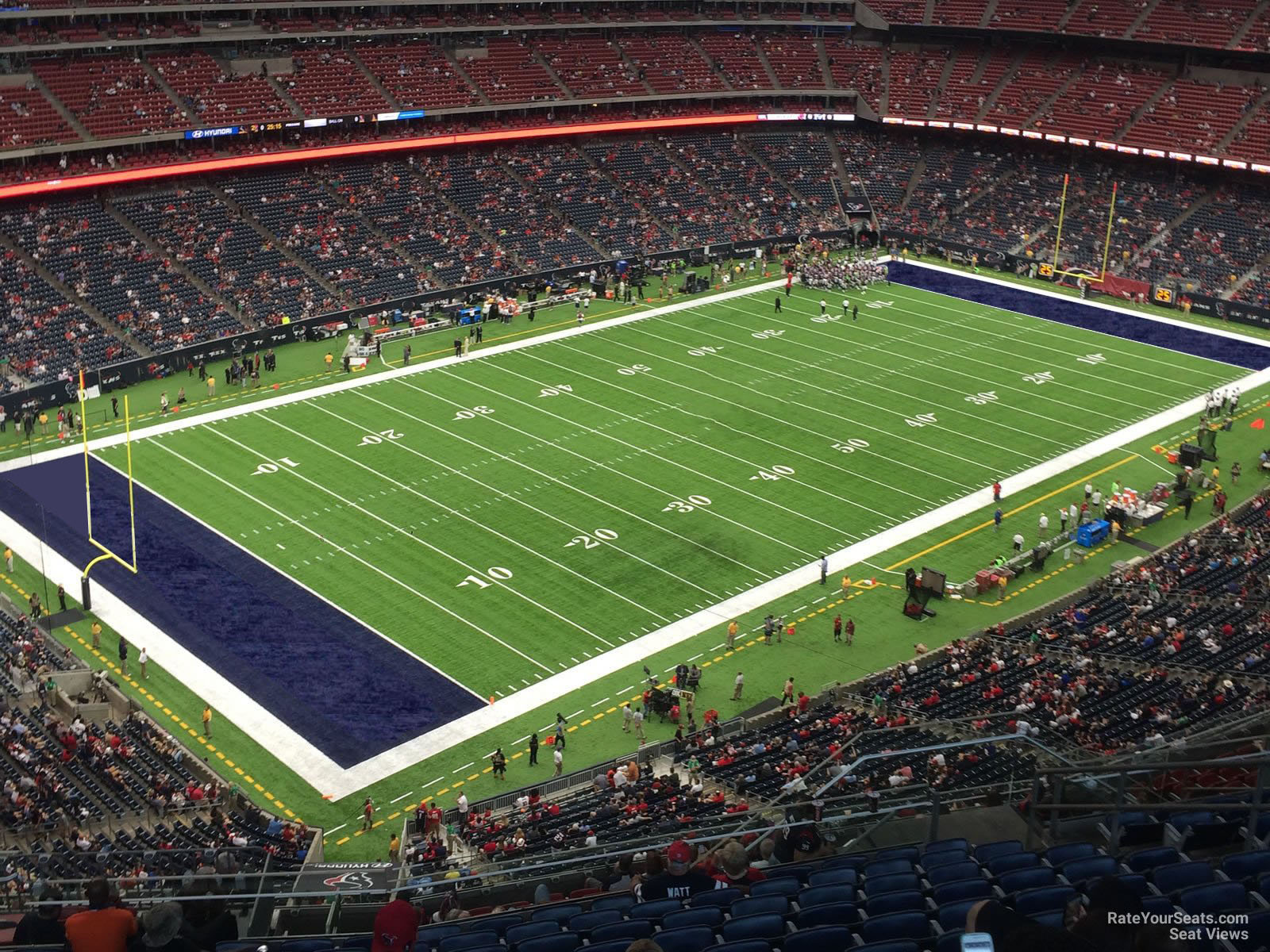 section 640, row p seat view  for football - nrg stadium