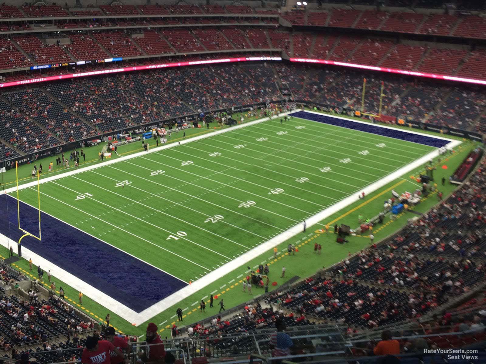 section 641, row p seat view  for football - nrg stadium