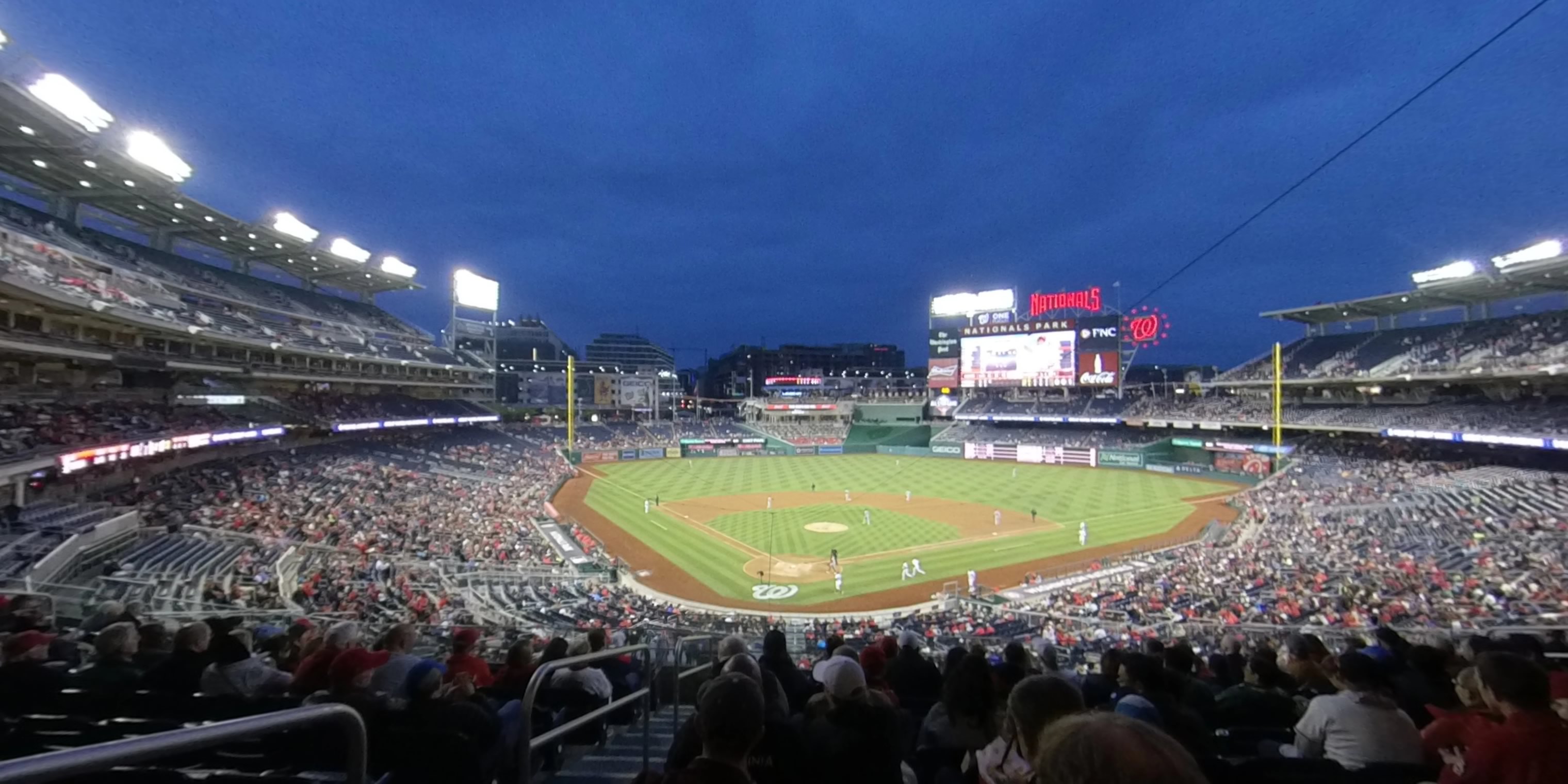 section 214 panoramic seat view  for baseball - nationals park