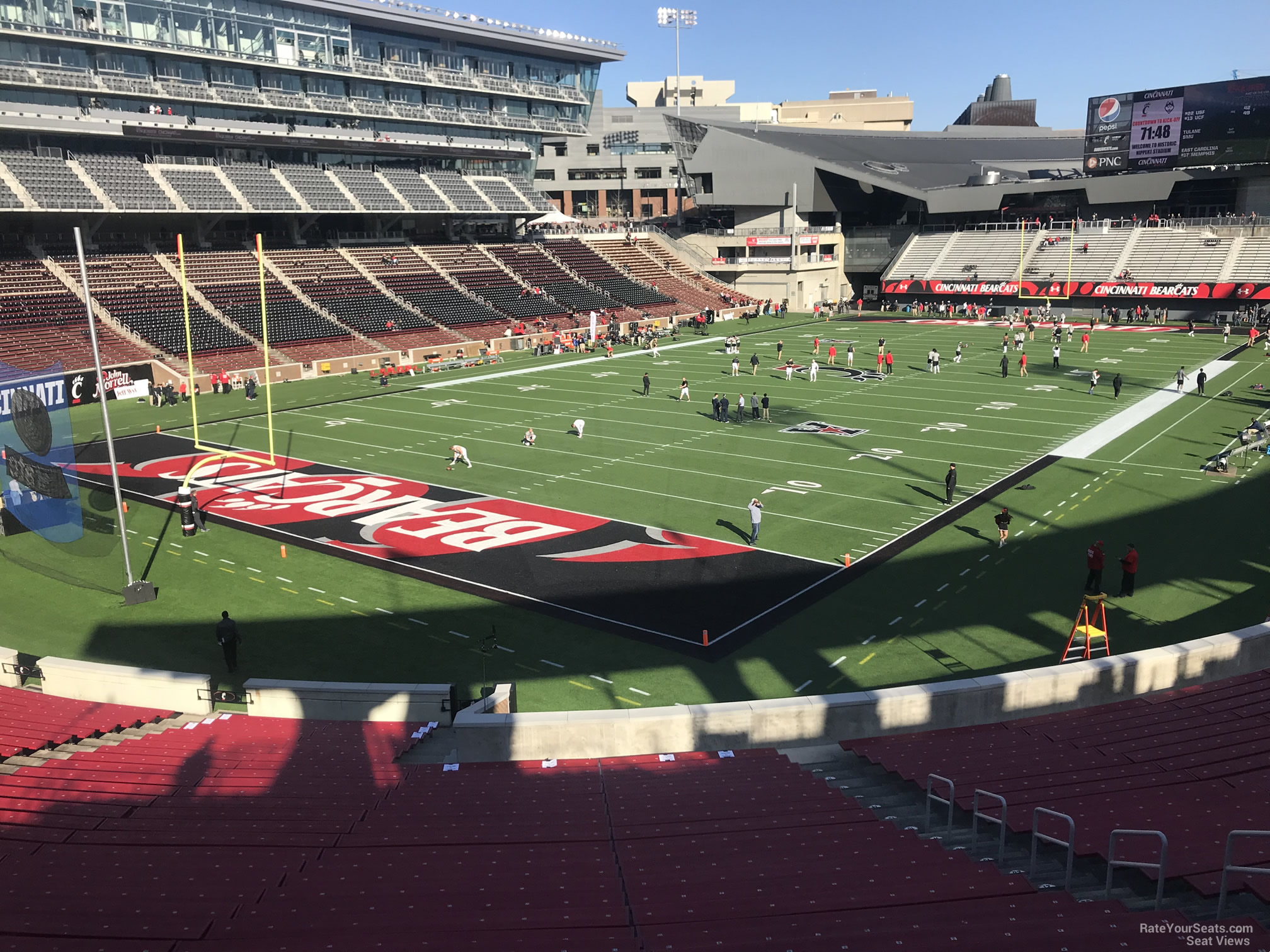 nippert stadium section 112 rateyourseats com nippert stadium seating chart with rows