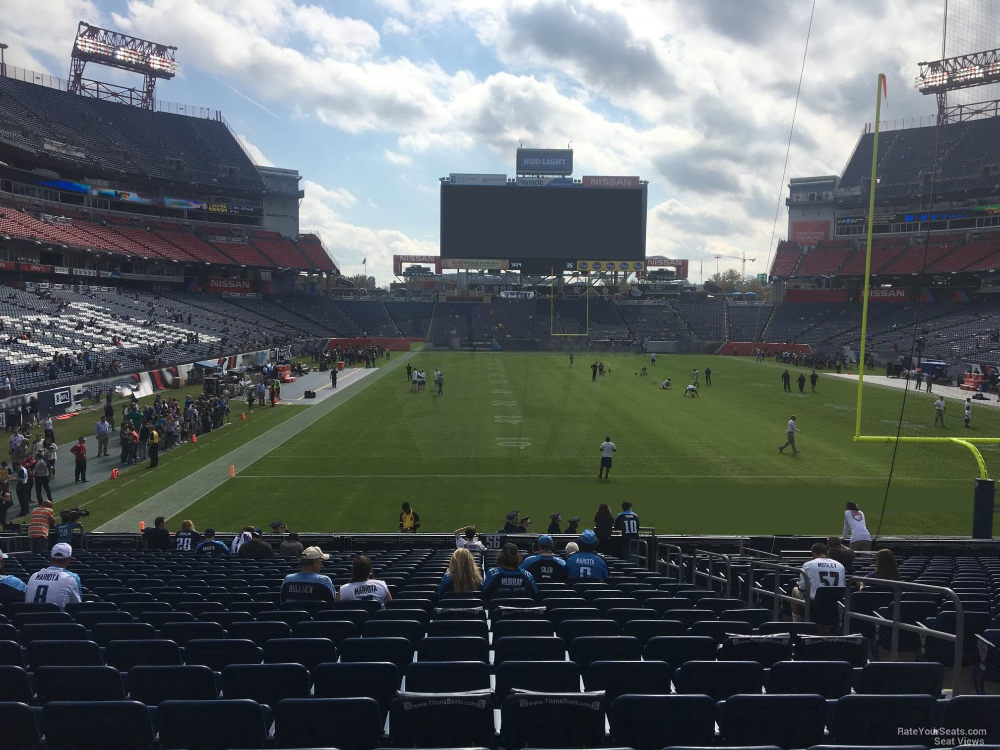 section 102, row aa seat view  for football - nissan stadium