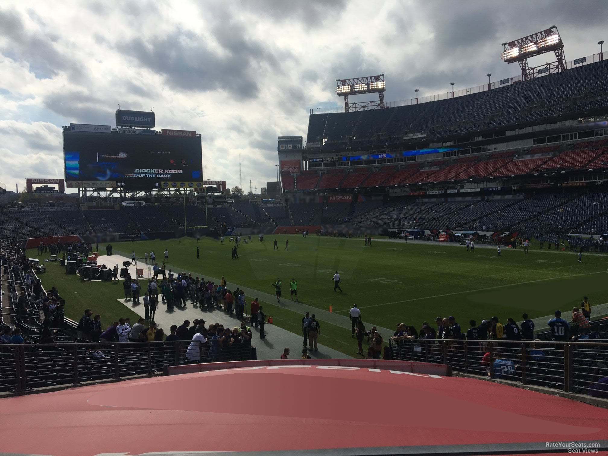 section 105, row aa seat view  for football - nissan stadium