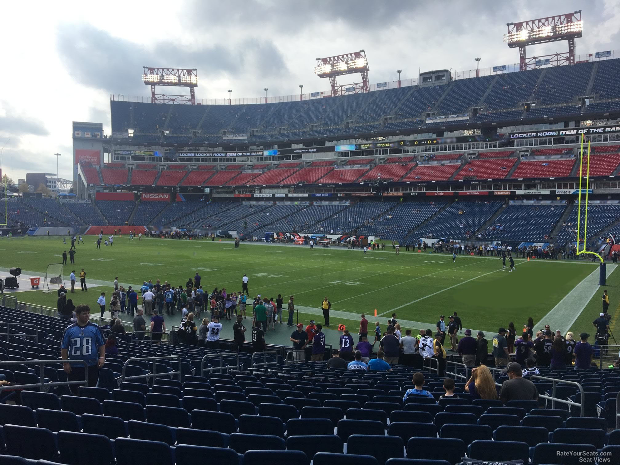section 107, row aa seat view  for football - nissan stadium