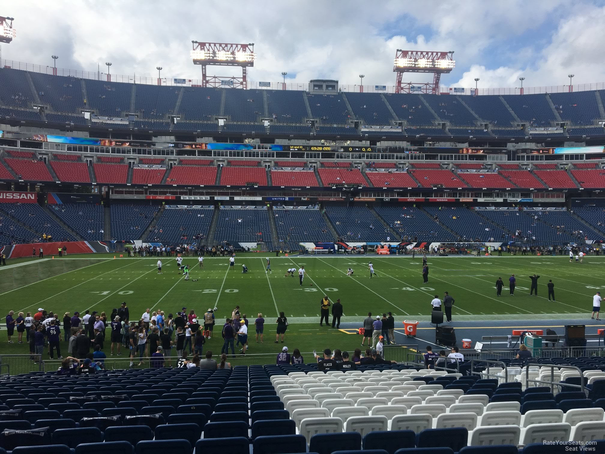 section 114, row aa seat view  for football - nissan stadium