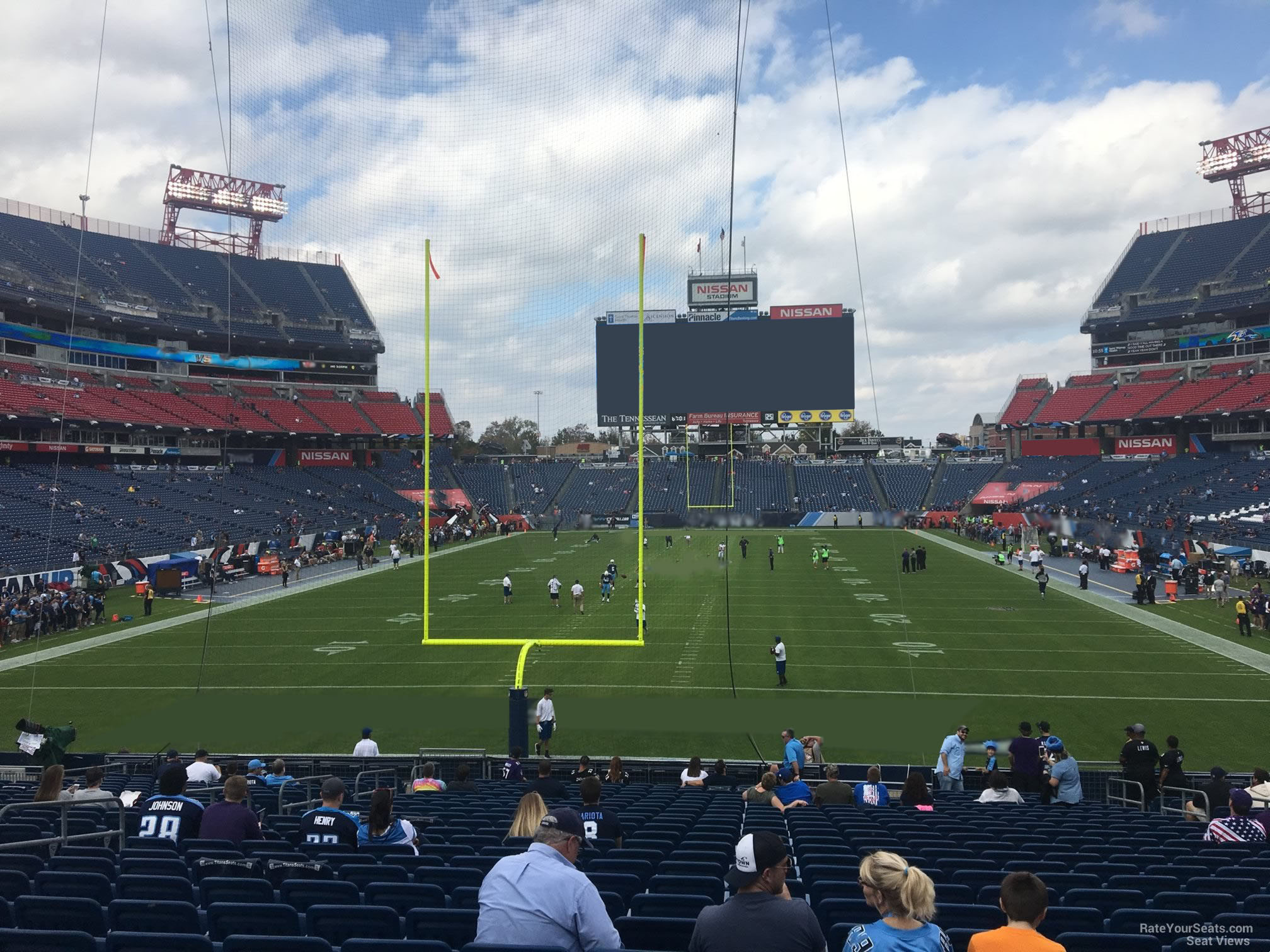 section 123, row aa seat view  for football - nissan stadium